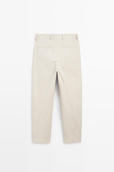 100% cotton darted pants — BEIGE 6