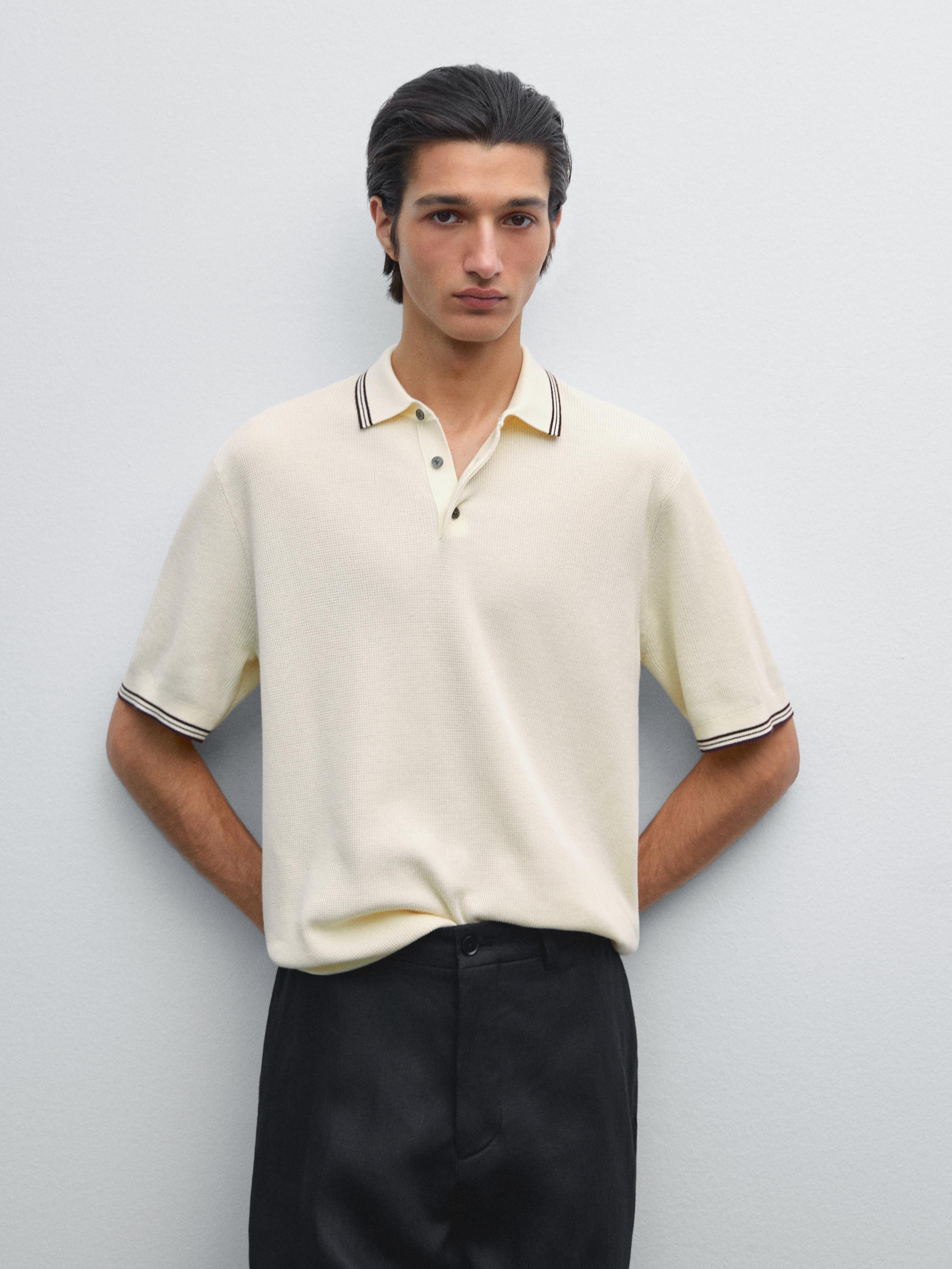 100% cotton knit polo shirt