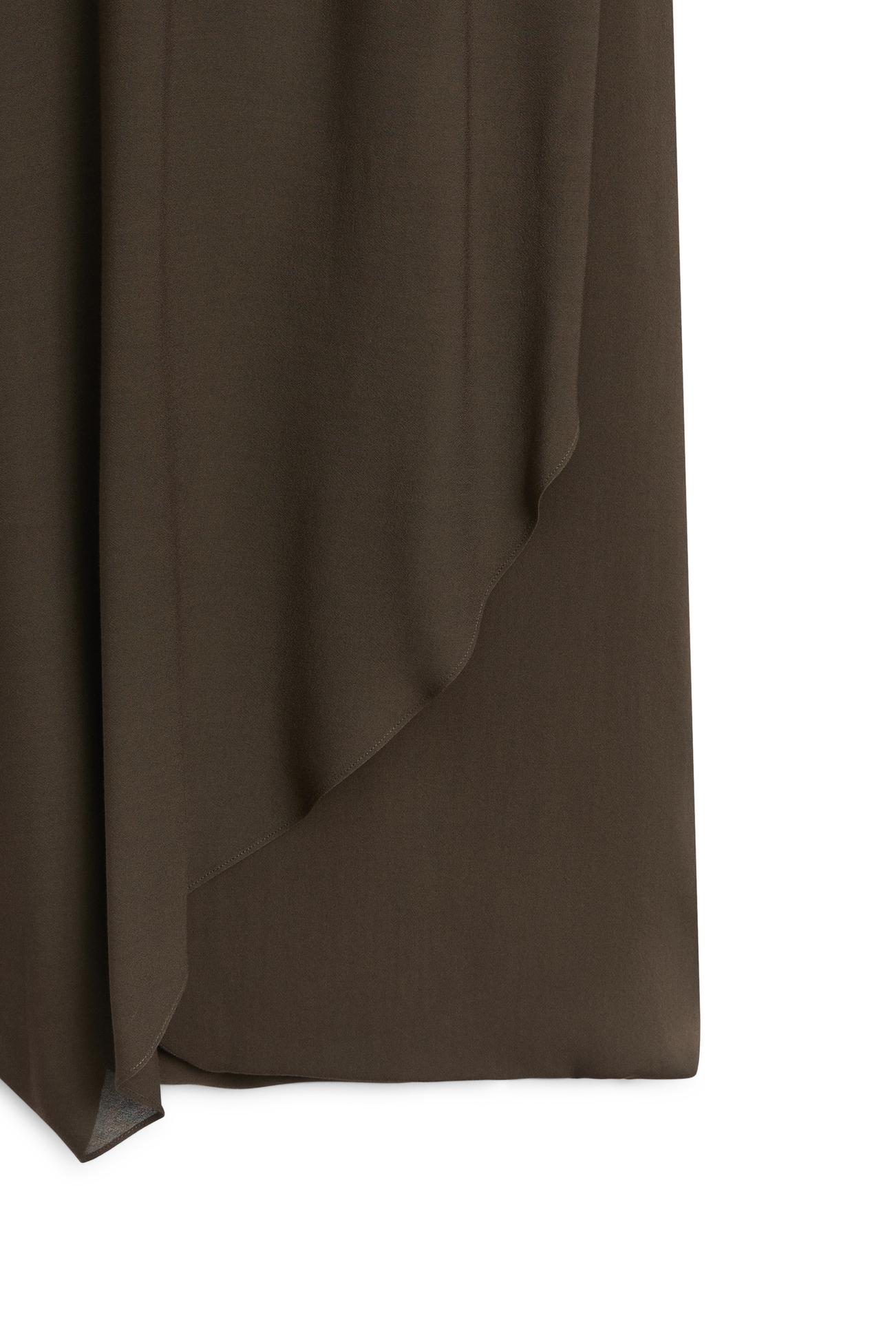 Flowy asymmetric midi skirt - LIMITED EDITION — MOLE BROWN