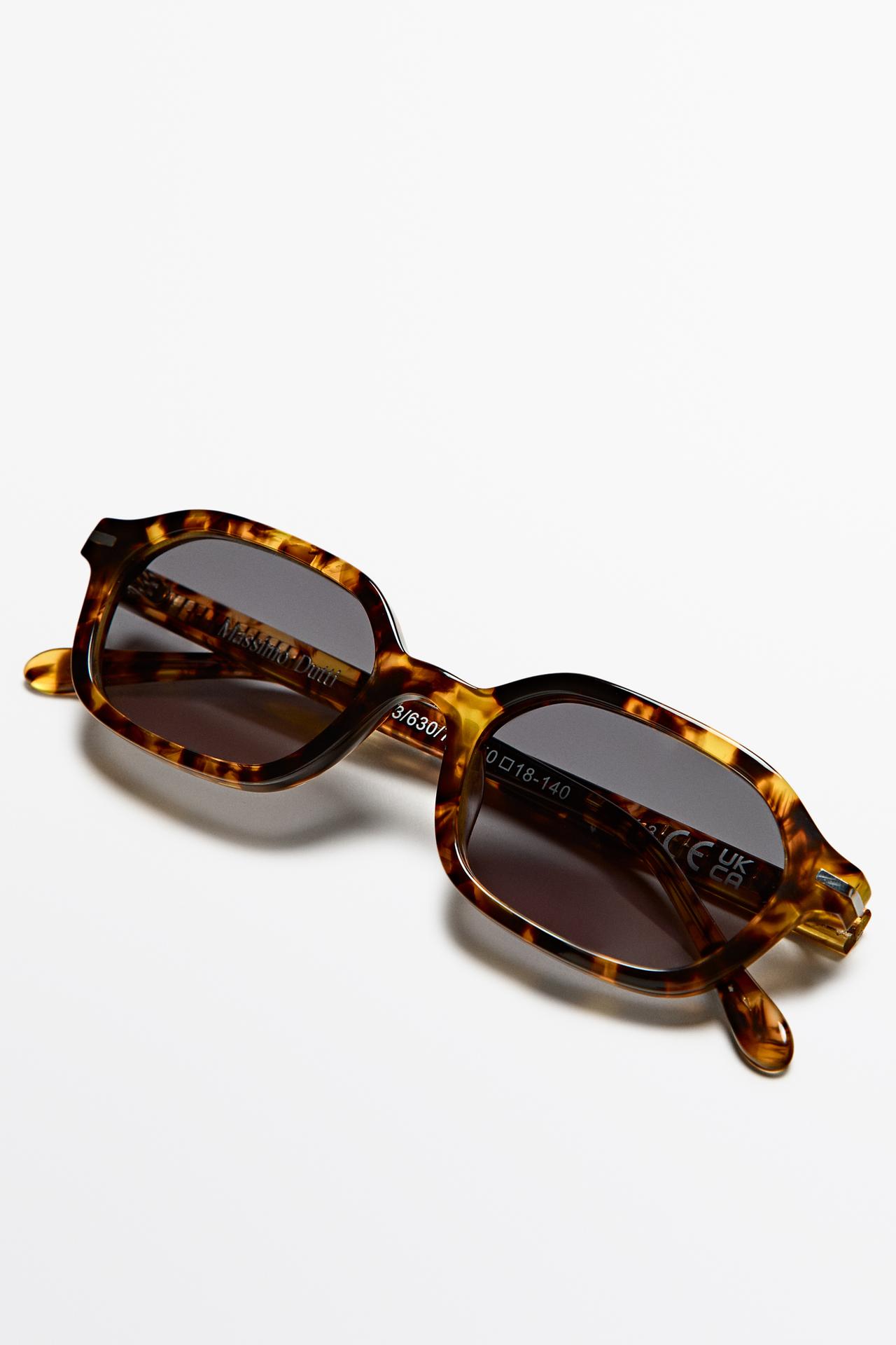 Square tortoiseshell sunglasses — BROWN