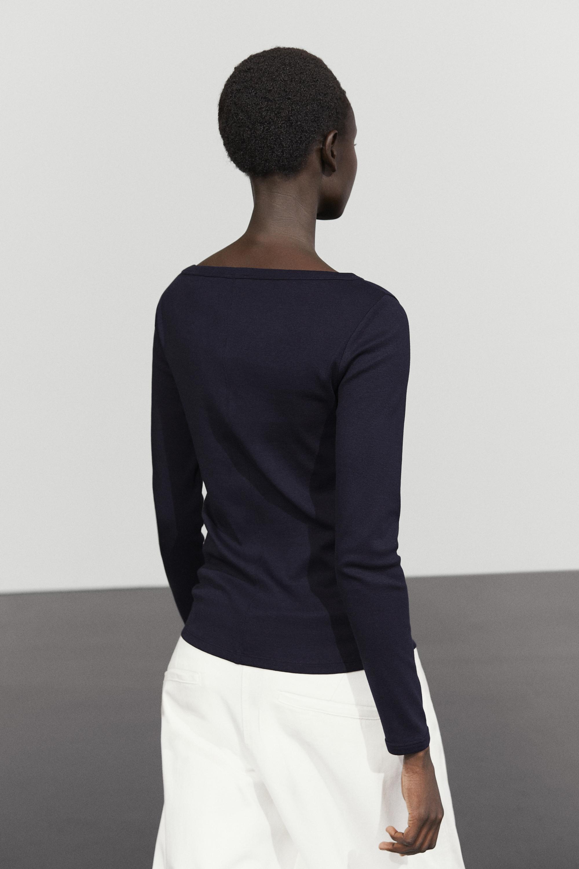 100% cotton barrel-fit pants — Off white