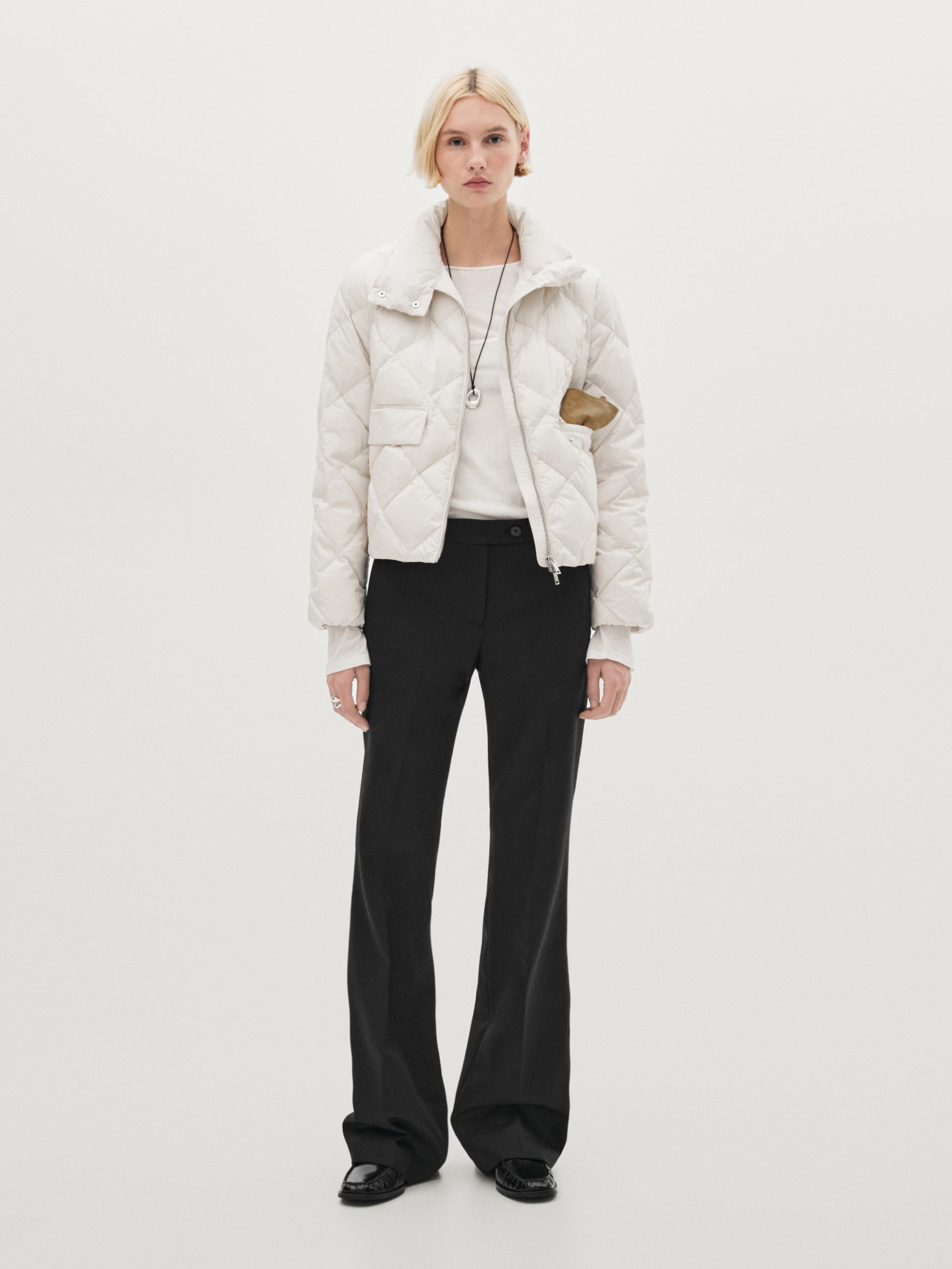 Veste D'hiver Matelassée Femme Navahoo B930 | Col Montant, Léger, Poches Pratiques | Coupe Cintrée, Doublure Polaire