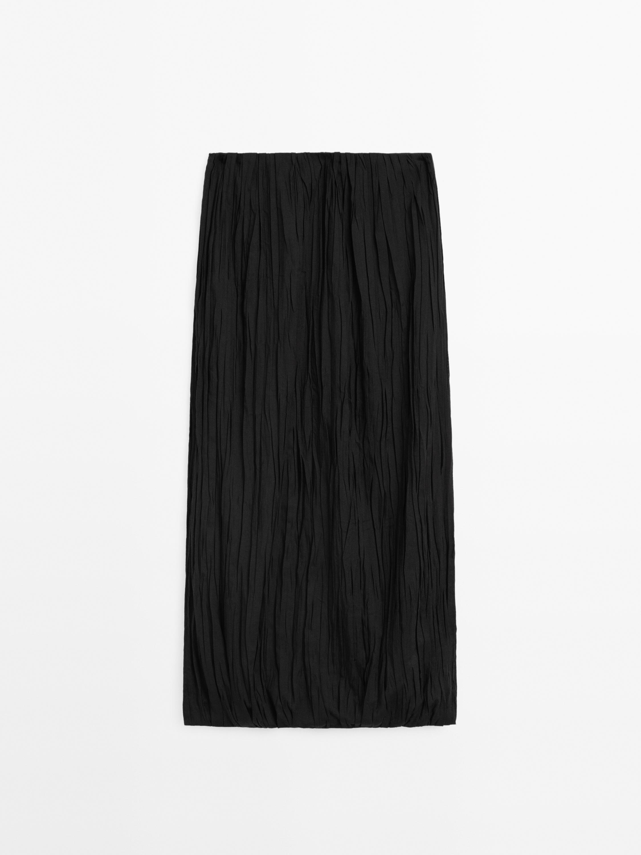 Pleated midi skirt
