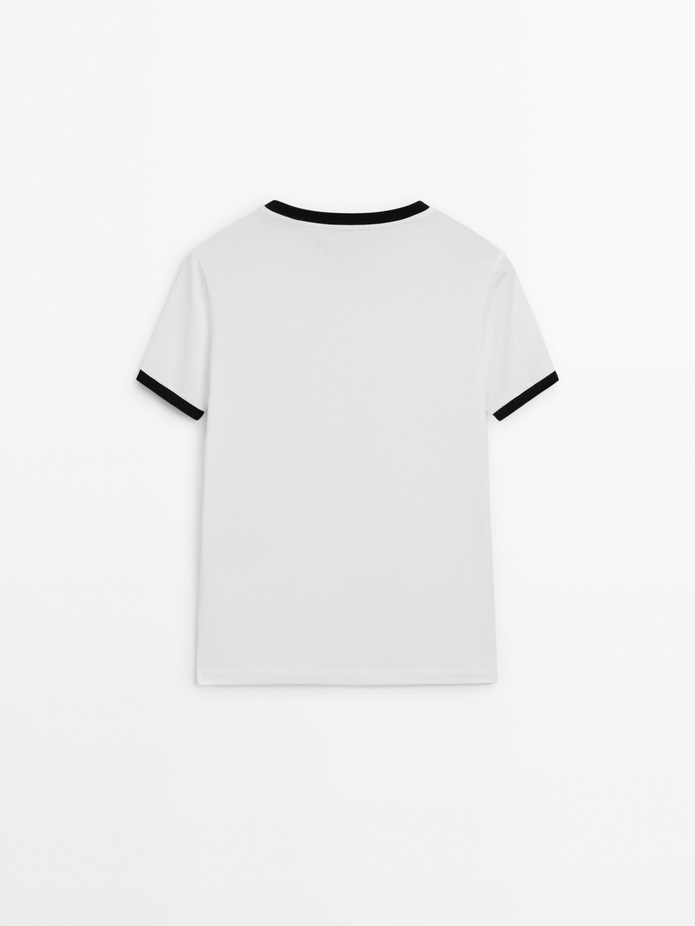 Women's white T-shirts - Massimo Dutti