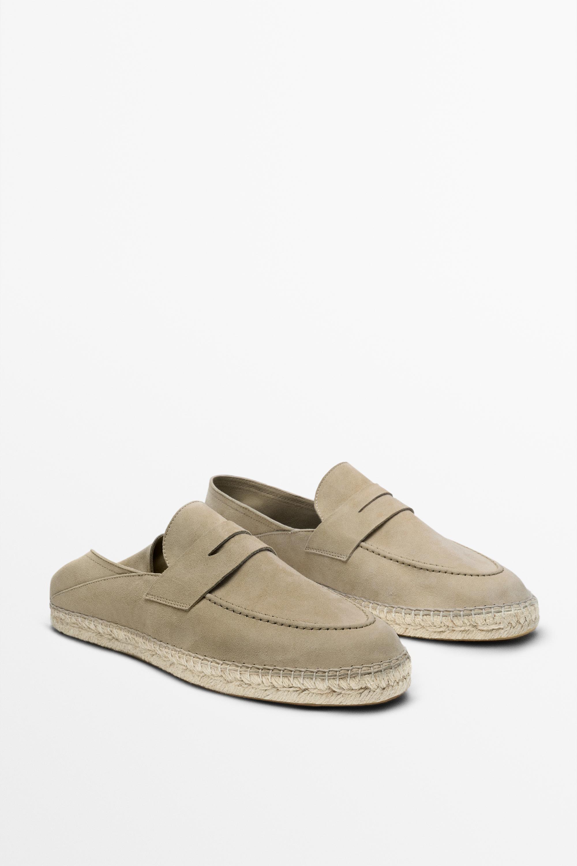 Suede penny strap espadrilles