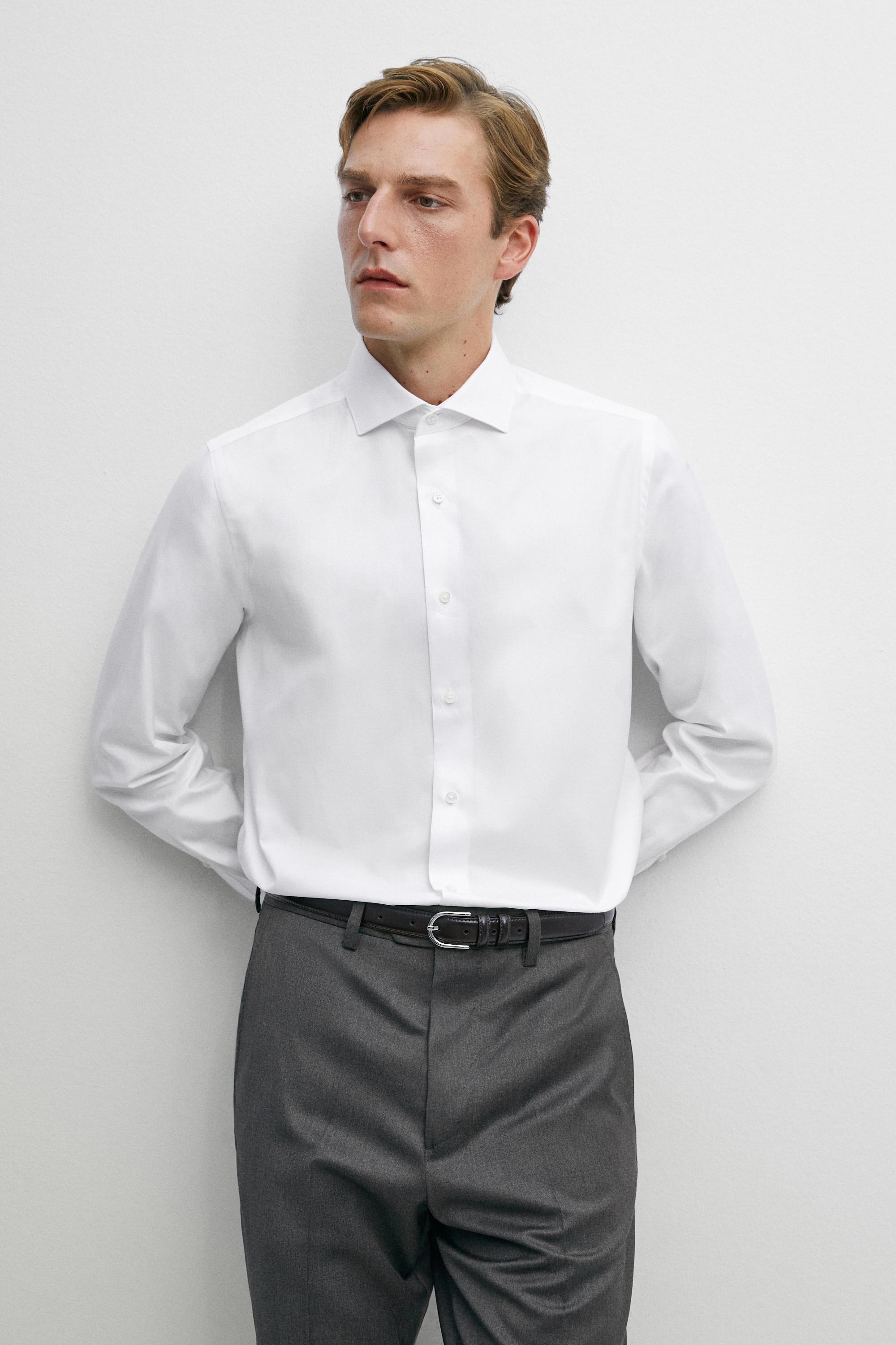 100% cotton shirt — WHITE