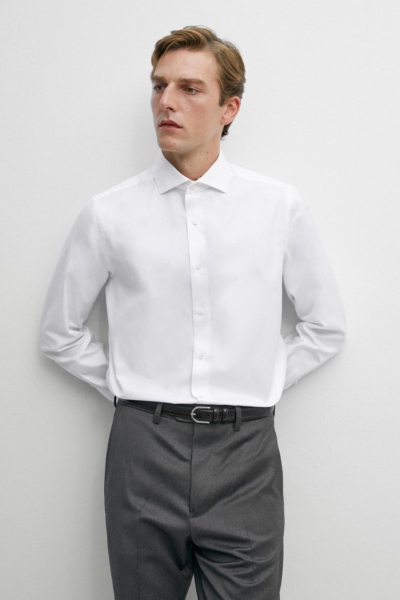 100% cotton shirt — WHITE