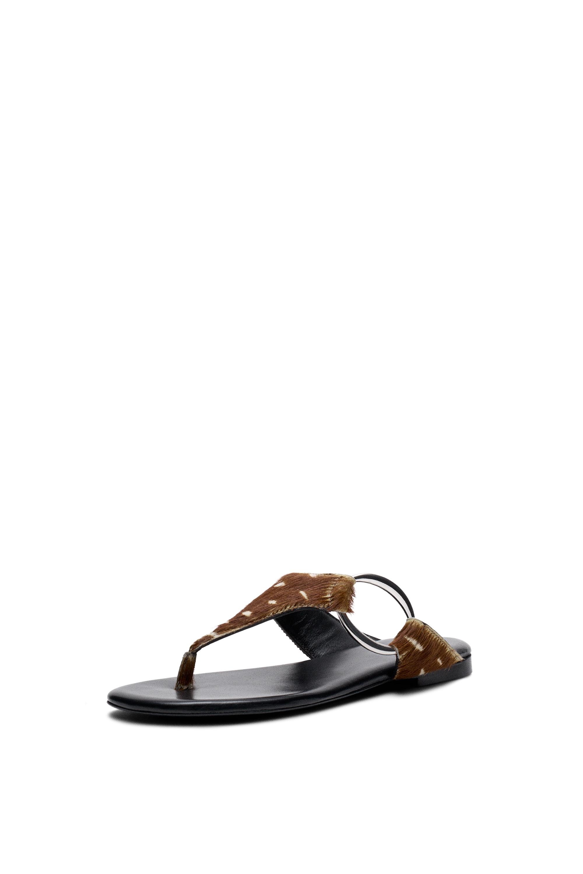 Printed flat slider sandals — Multicolored