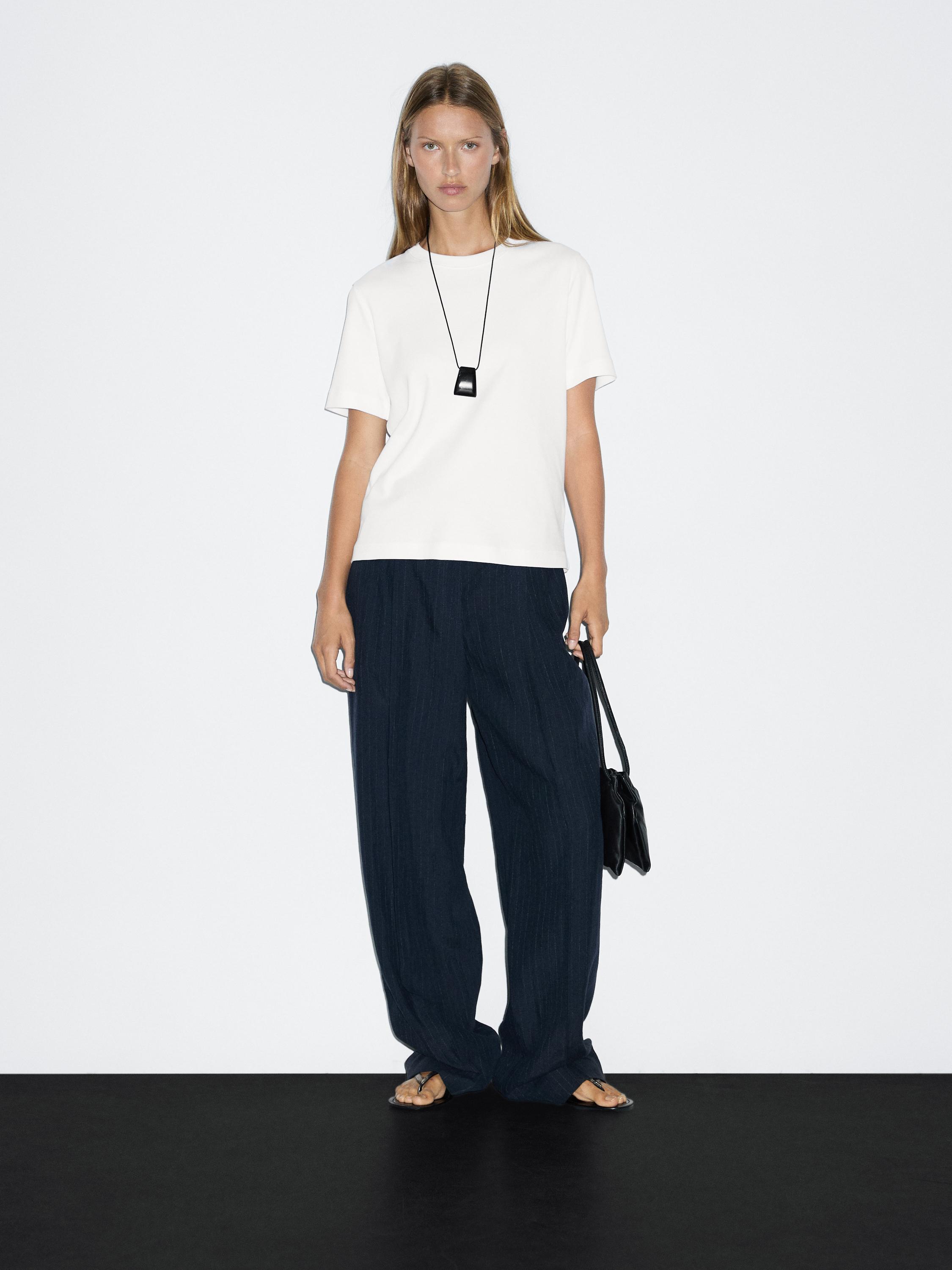 Short sleeve interlock T-shirt — Off white