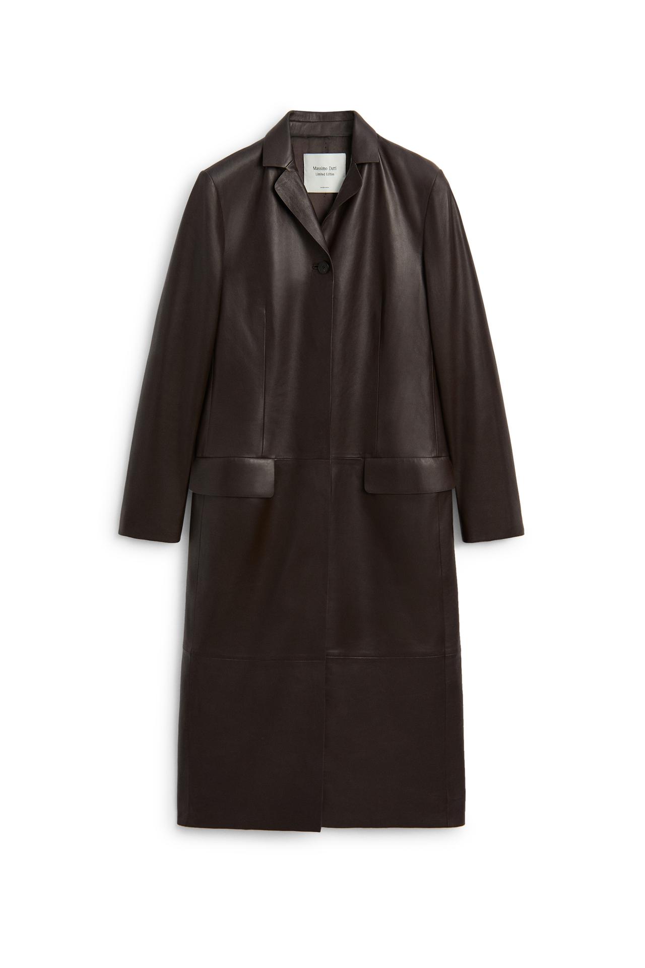 Fitted leather coat - LIMITED EDITION — BROWN