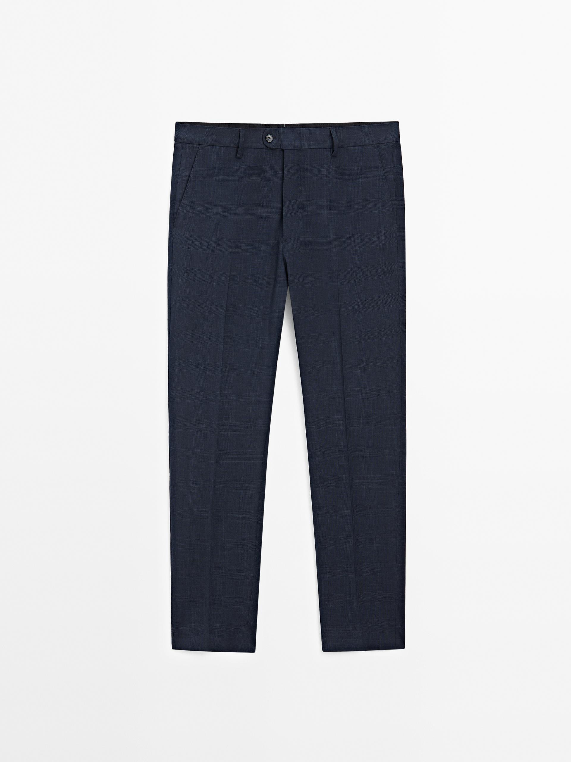 Spodnie Od Garnituru Z Mieszanki We ny Granatowy Dressy Massimo Dutti spodnie-od-garnituru-z-mieszanki-we-ny-granatowy-dressy-massimo-dutti