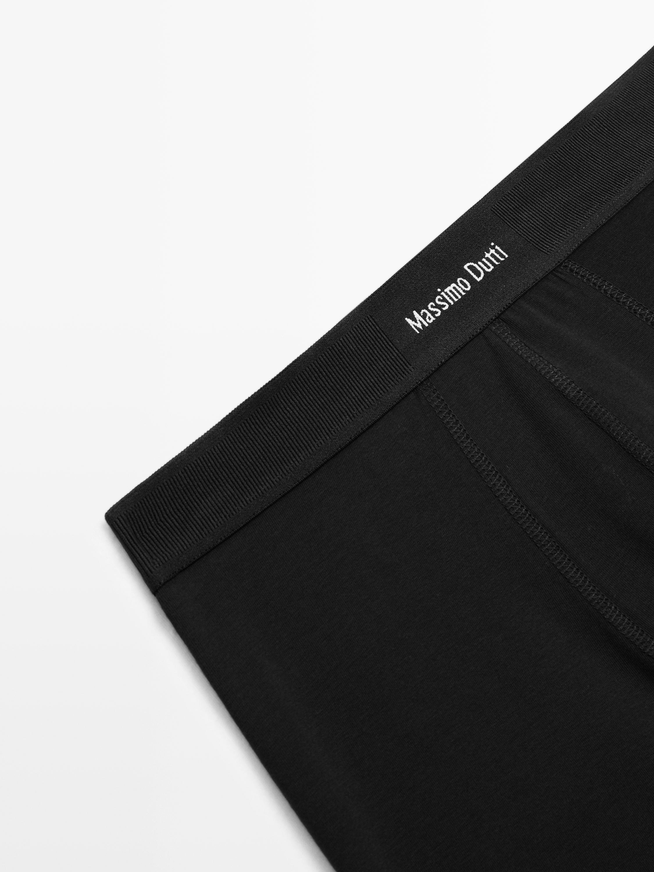 Boxers with logo waistband — BLACK