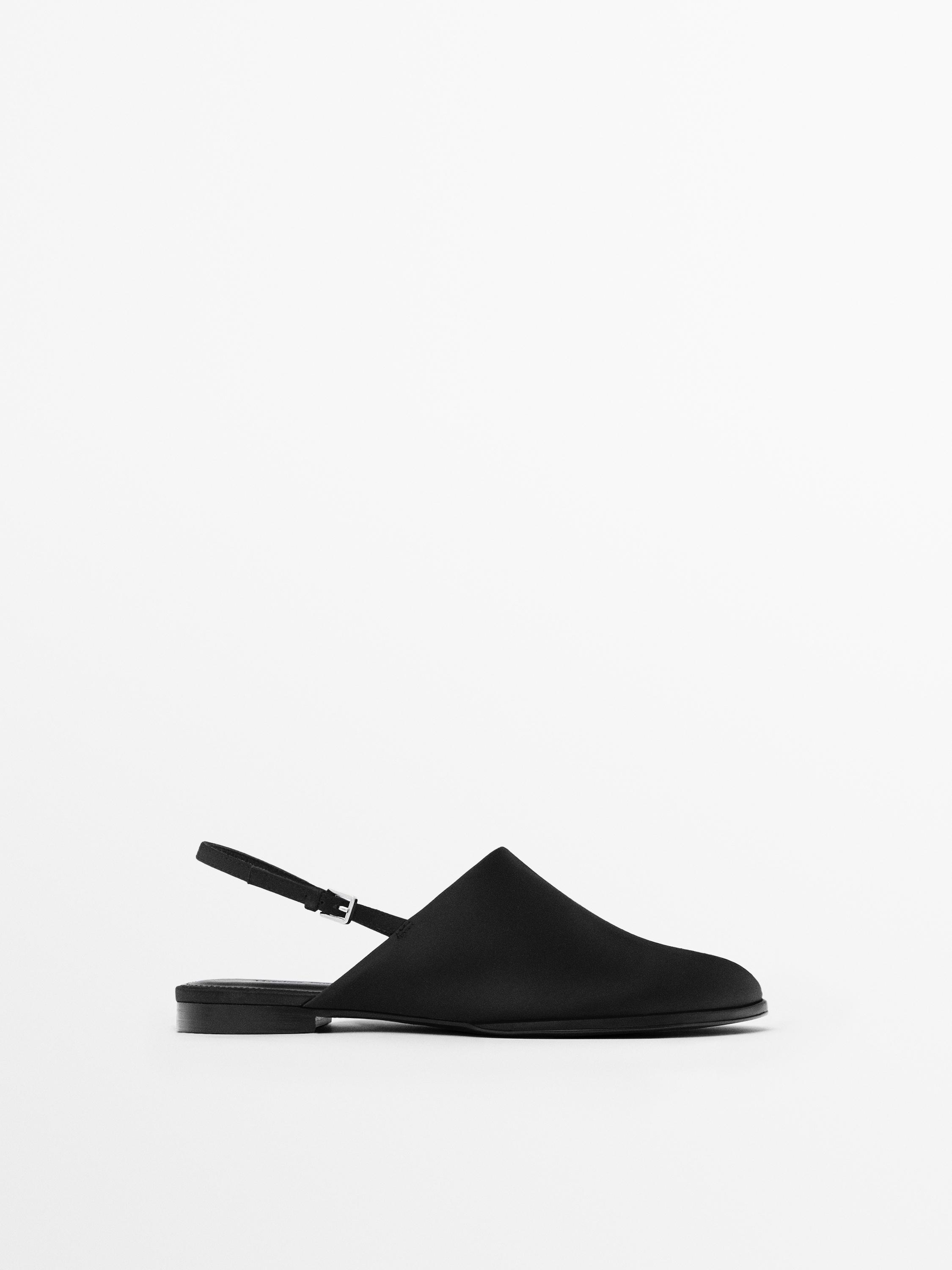 Flat mules · Black · Shoes Massimo Dutti