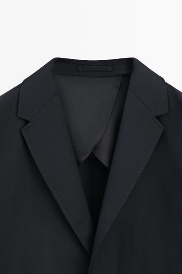 Textured cold wool blazer — DEEP BLUE 9