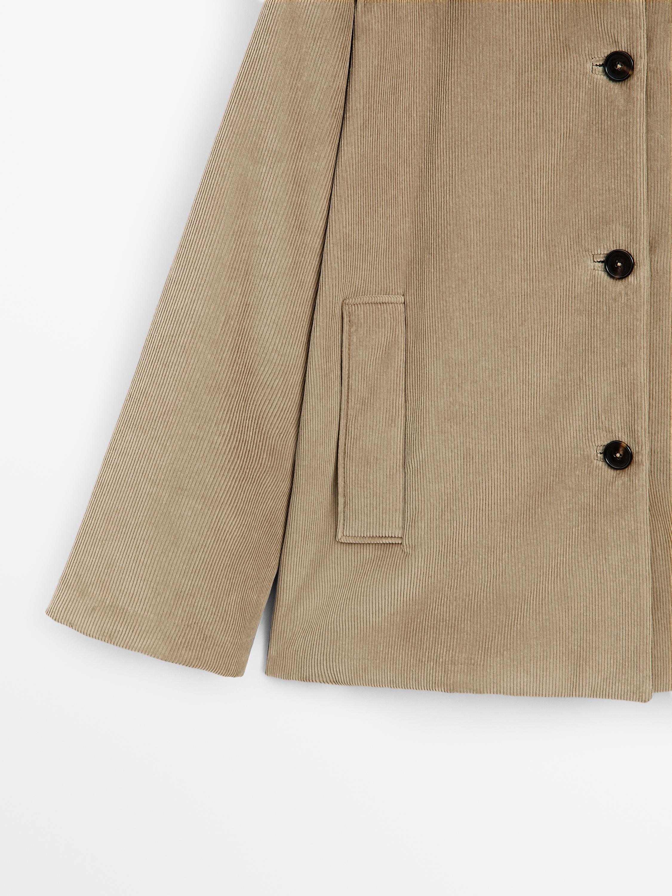 Veste en velours côtelé 100 % coton