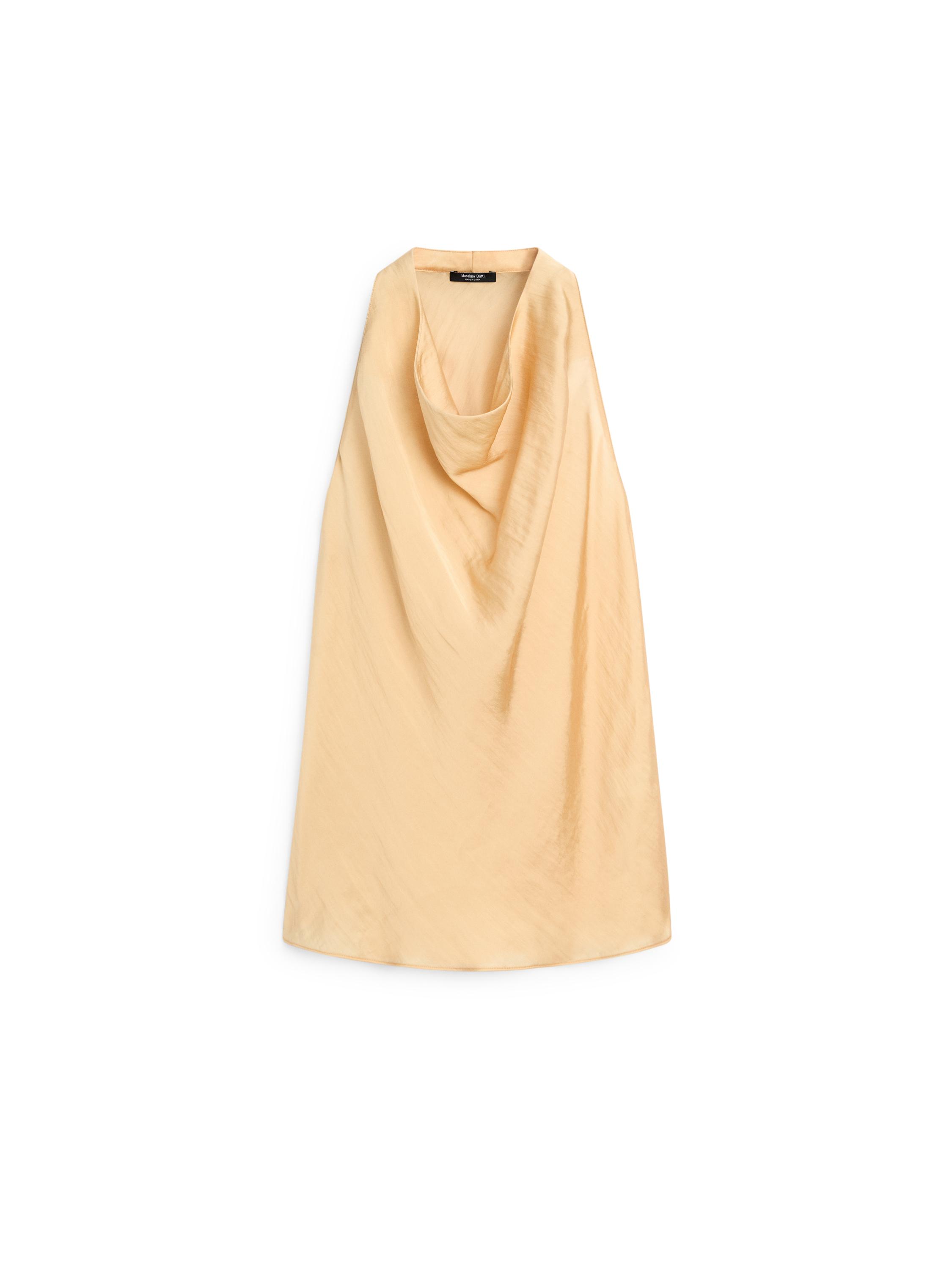 Flowing top with cowl neckline — Vanilla
