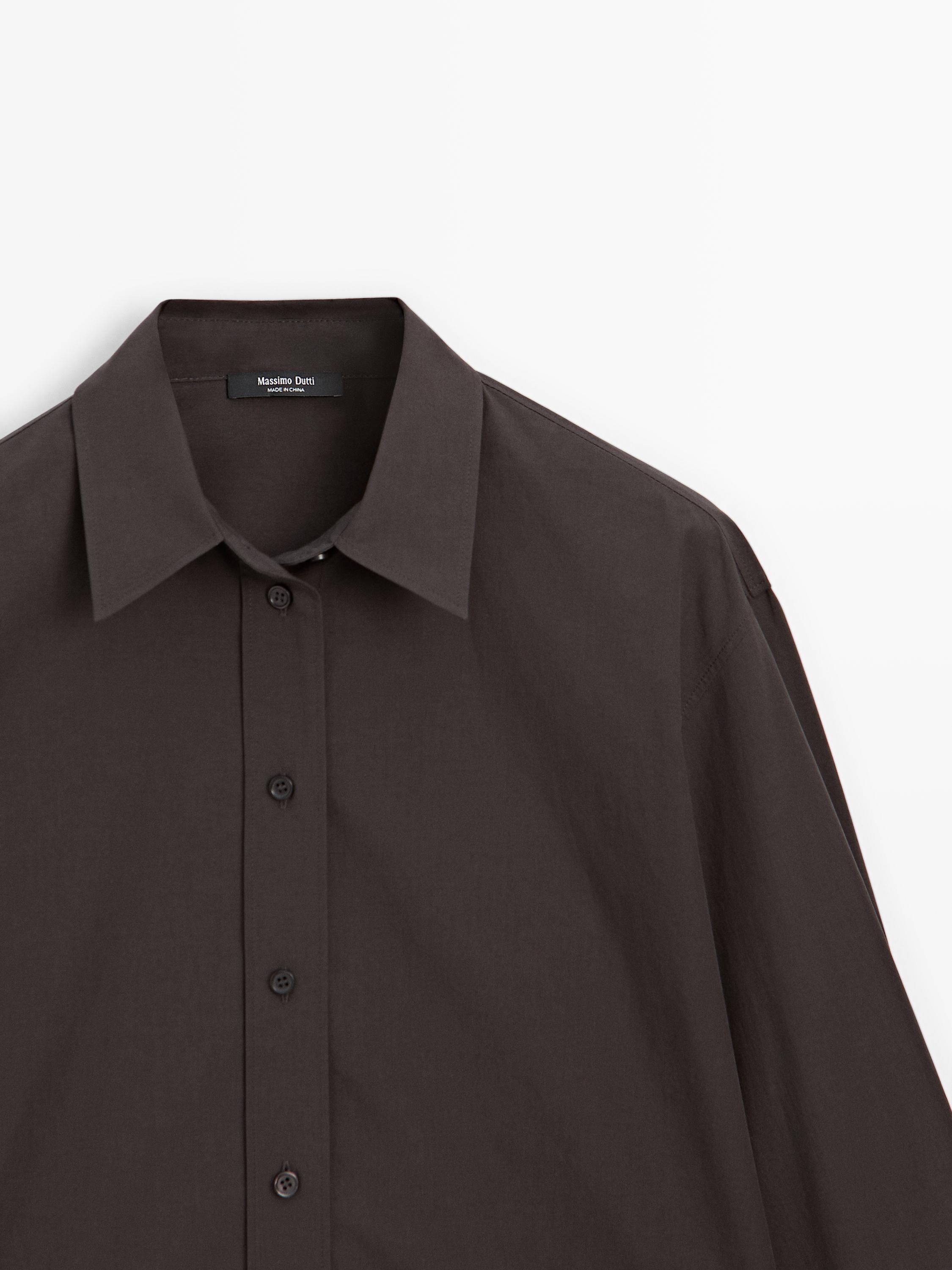 Camisa larga popelín 100% algodón