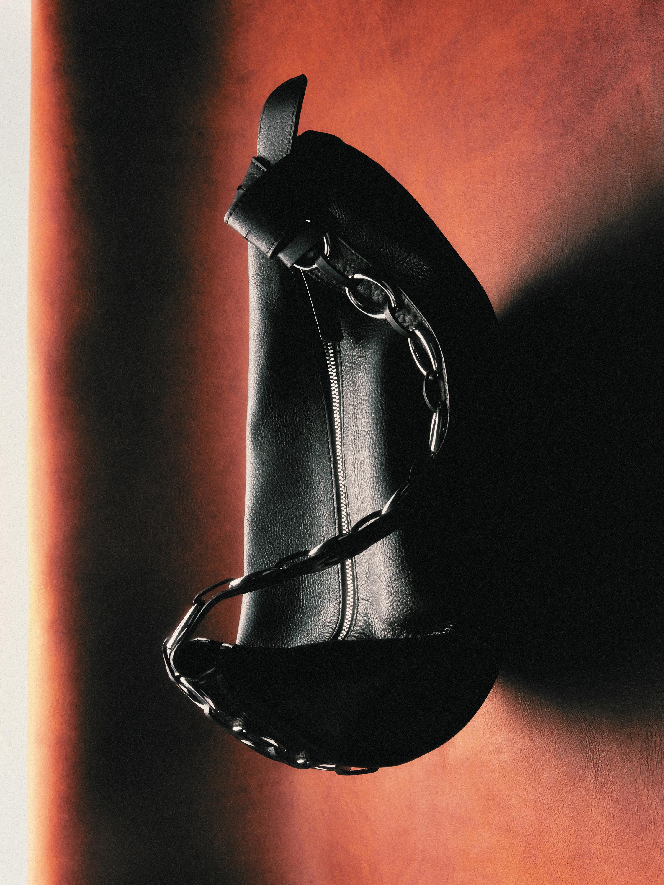 Nappa leather mini bag — BLACK