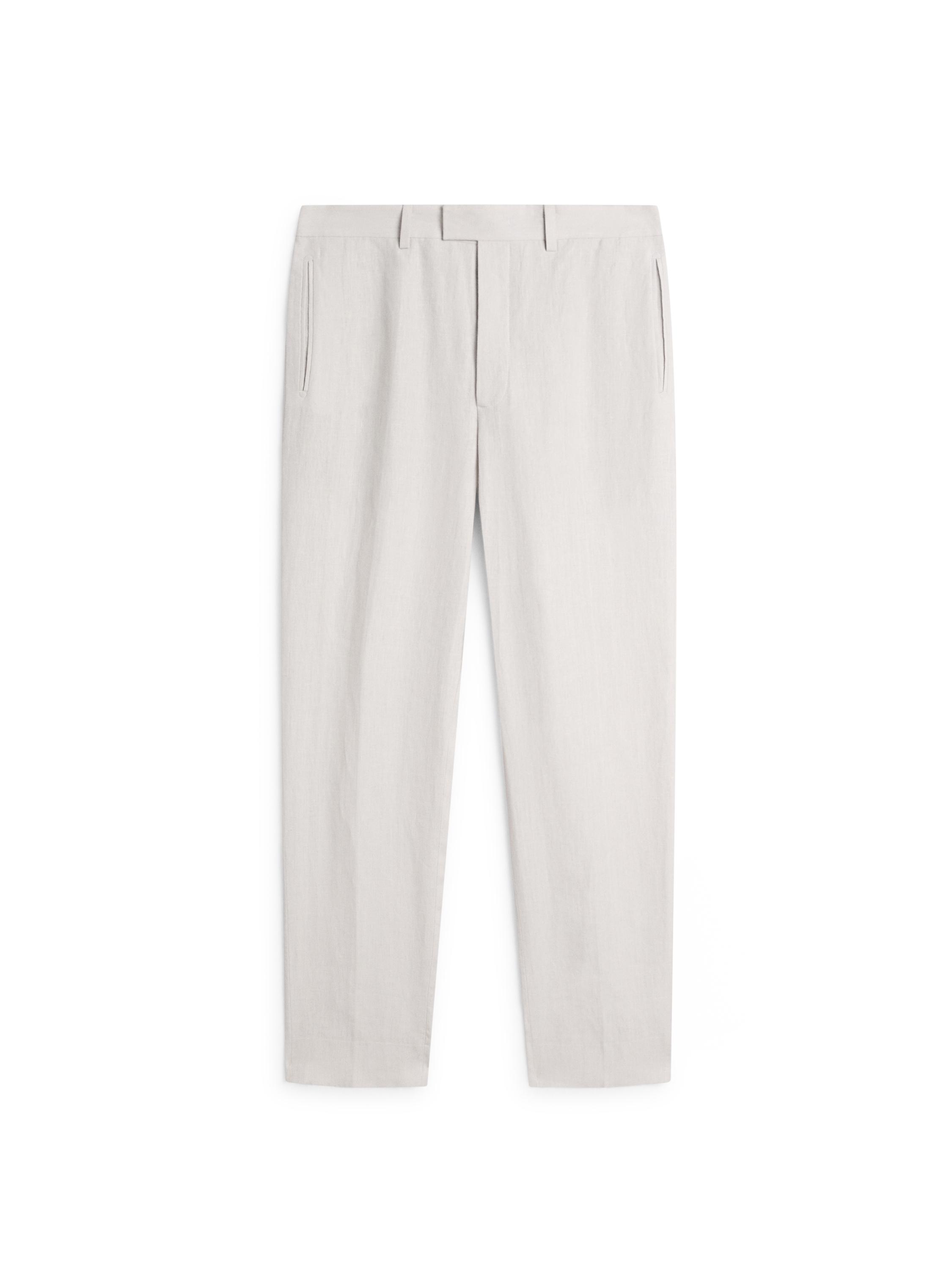 Linen tailored fit barrel trousers — ICE