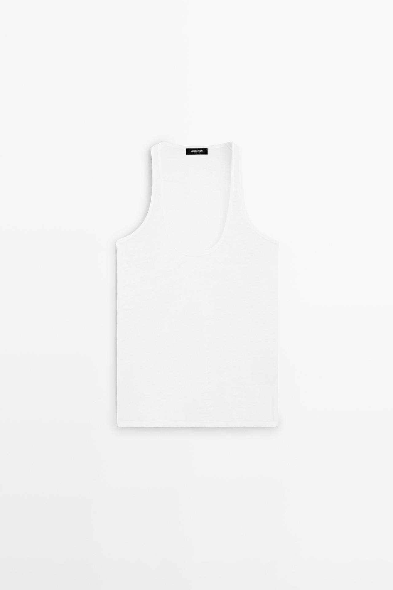 Flowing 100% linen top — Off white