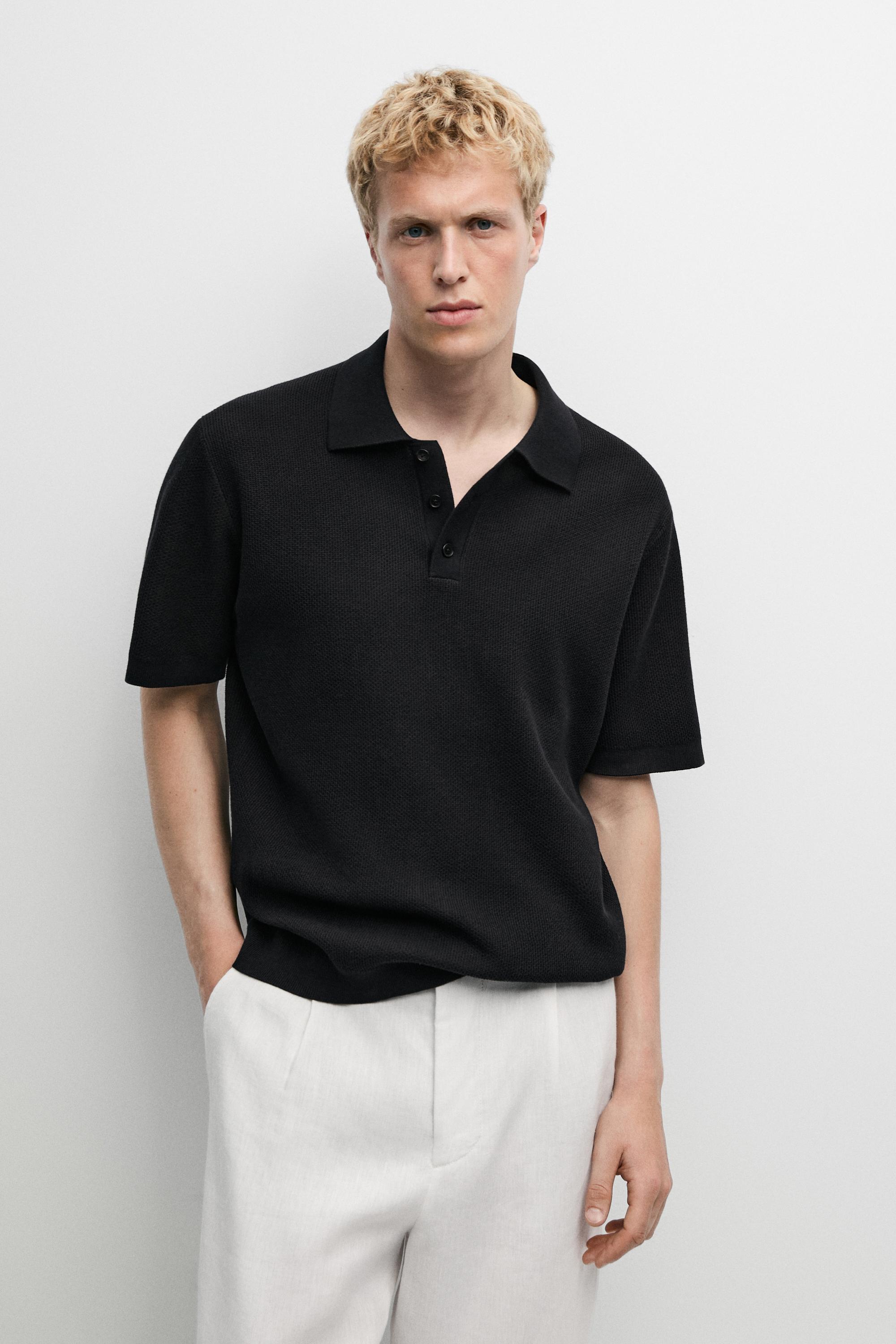 Polo texturé 100 % coton
