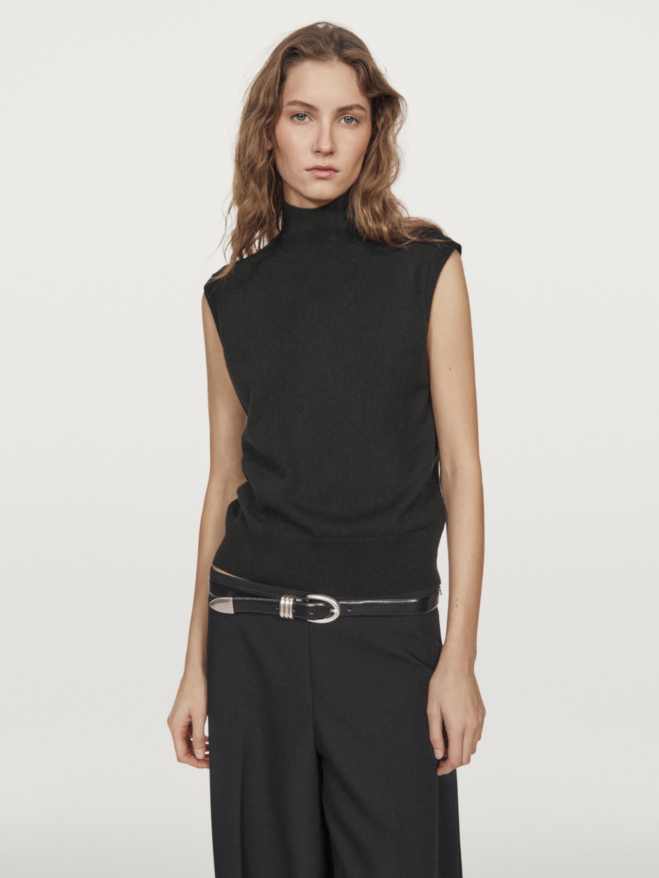 100% cashmere knit vest