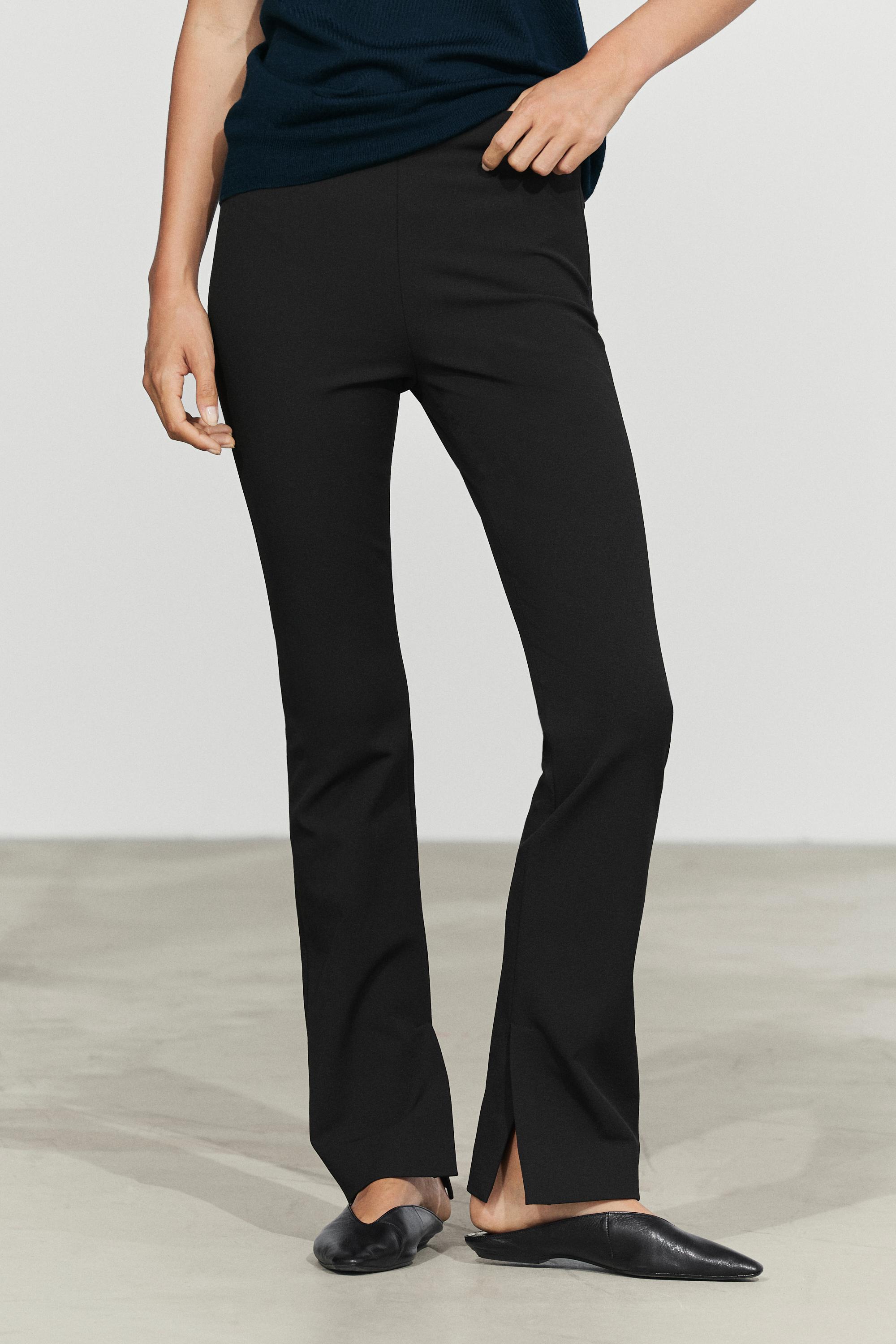 Technical flare fit pants — BLACK