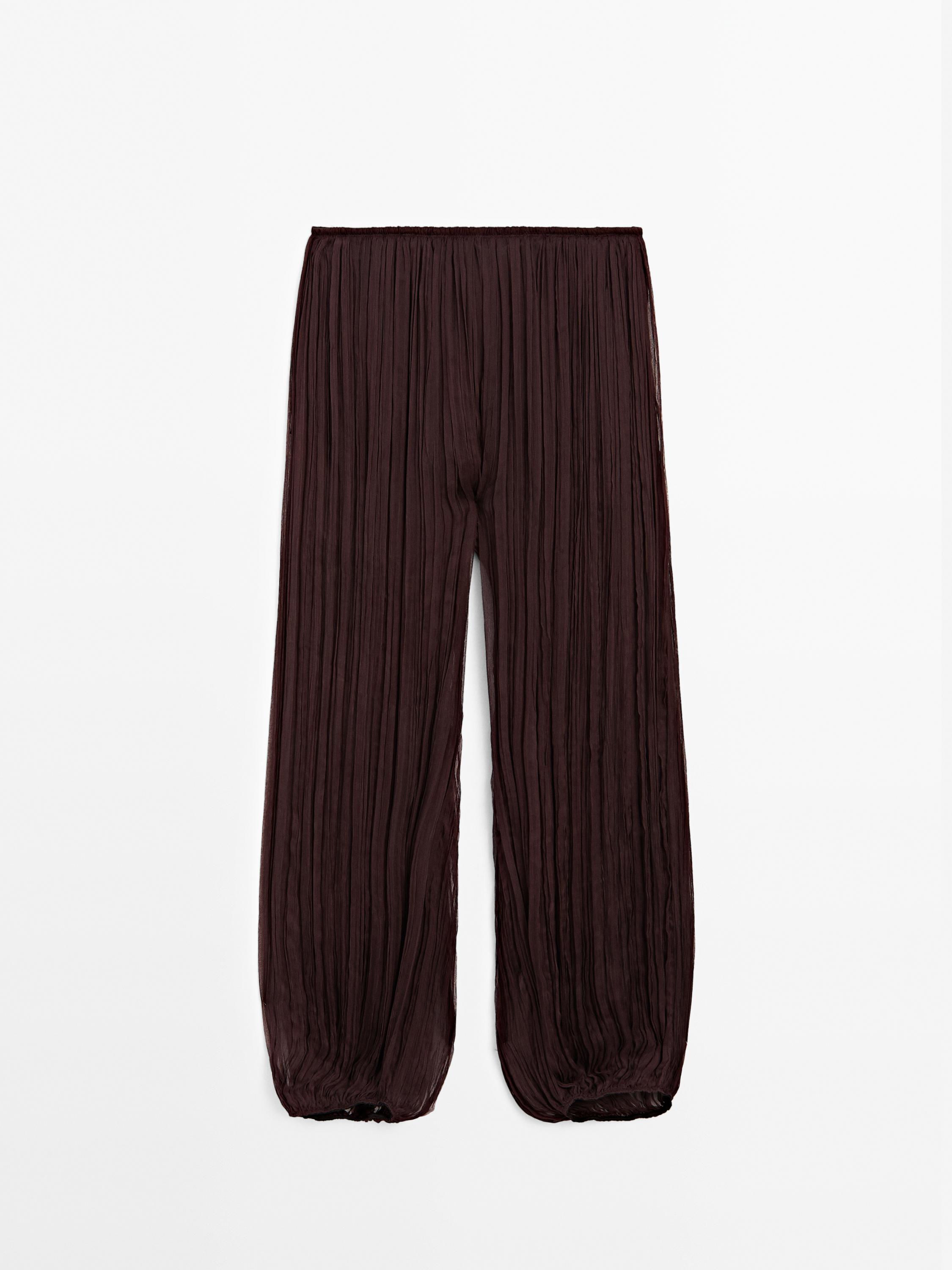 Pantalón bombacho fluido plisado - STUDIO