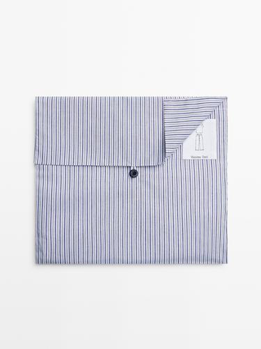 Short sleeve pyjama top and striped trousers — BLUE 5