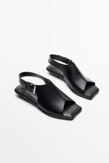 Leather sandal - STUDIO — BLACK 2
