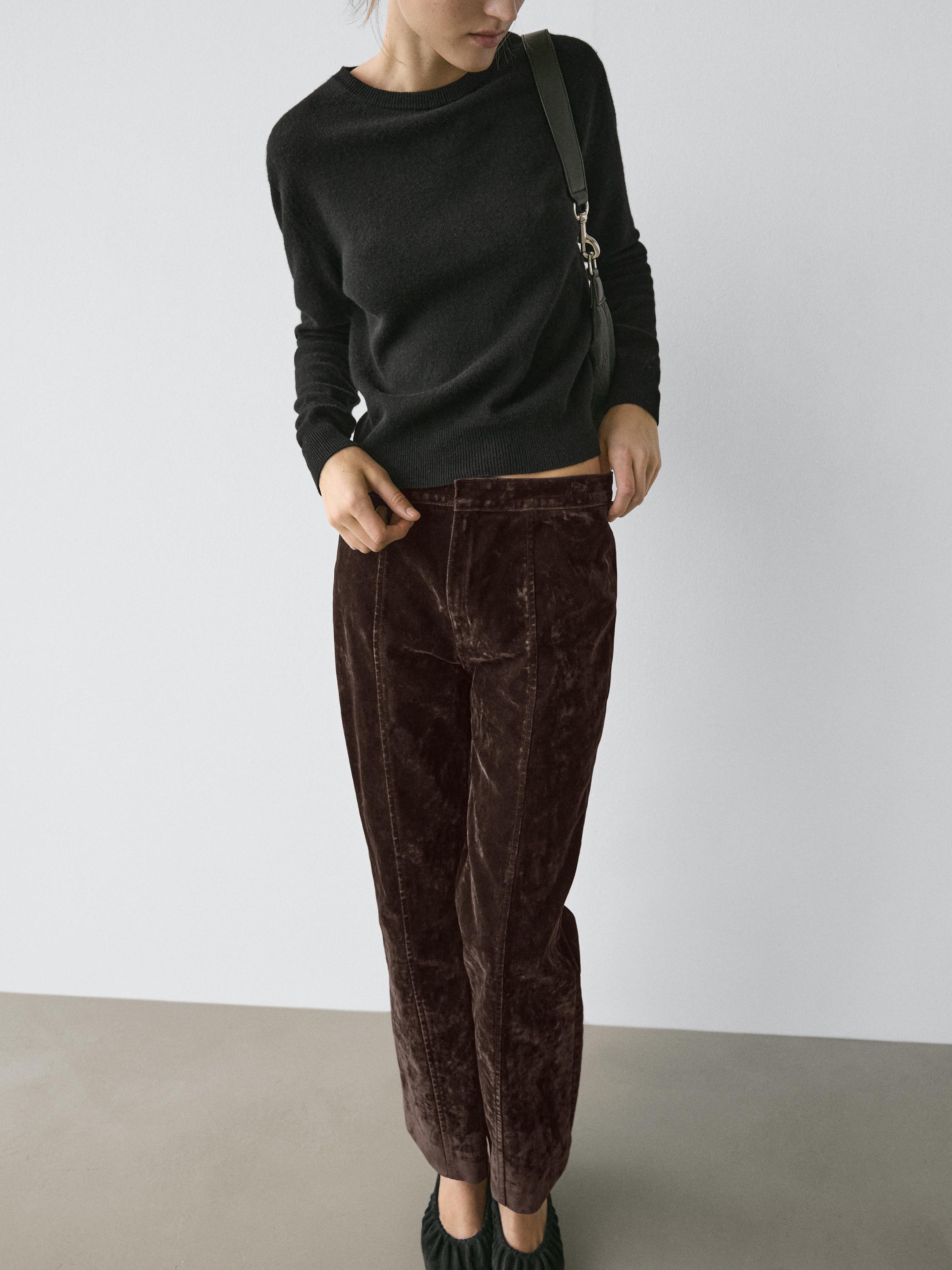 Jersey punto cuello redondo mezcla lana