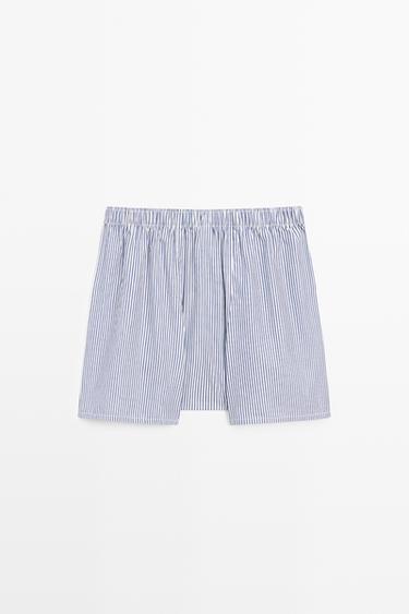 100% cotton striped boxers — NAVY BLUE 3