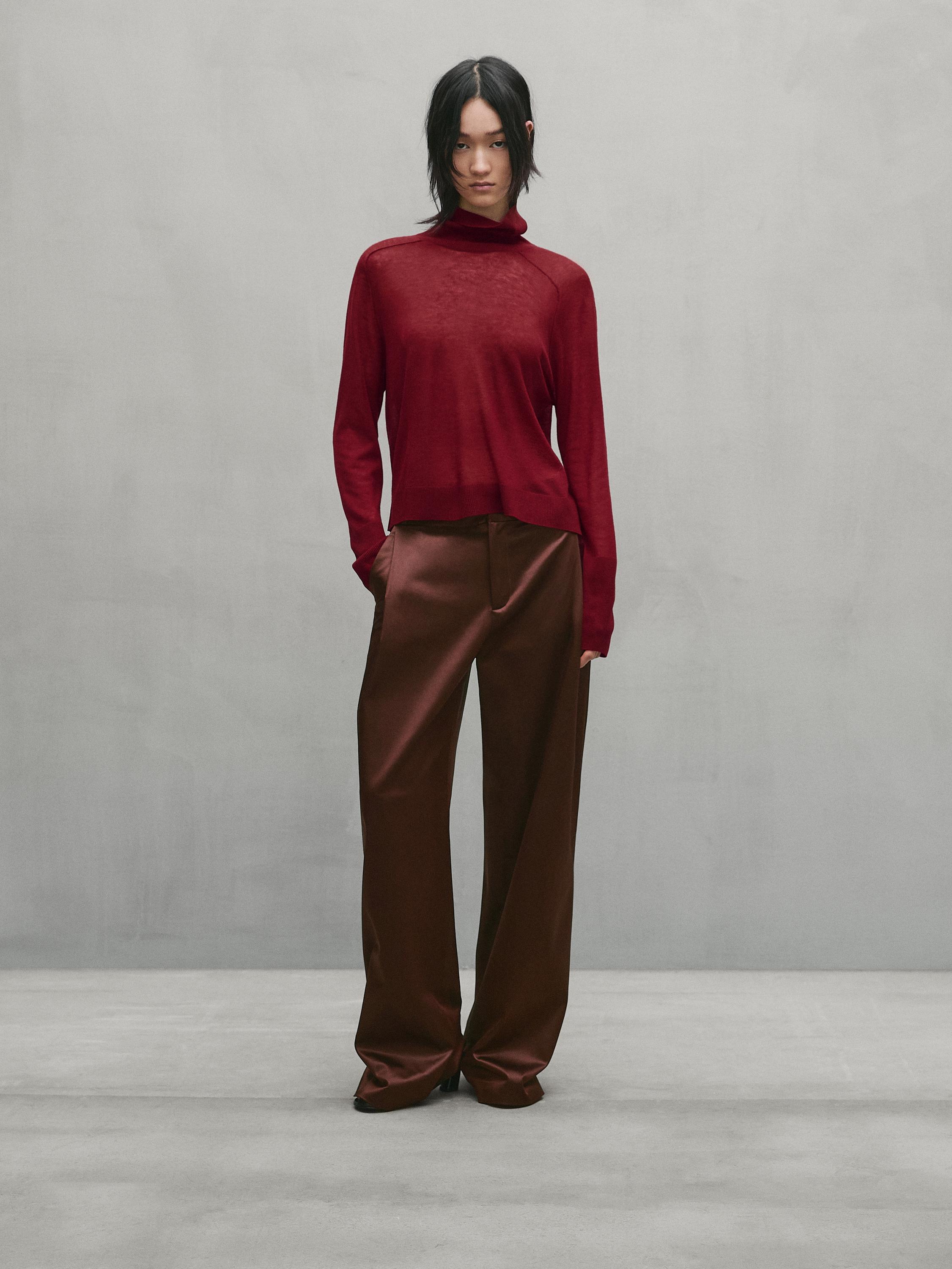 Cropped flowing knit sweater - Studio