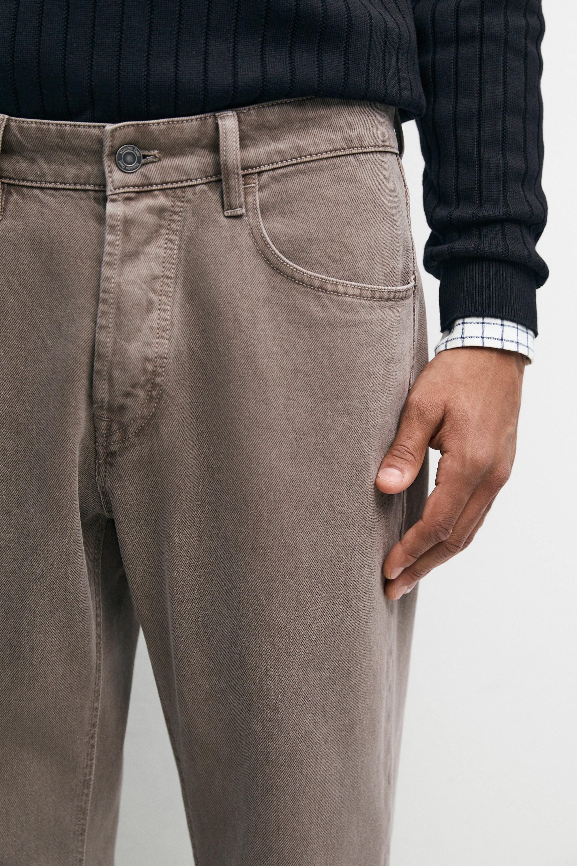 Tapered fit jeans — MINK