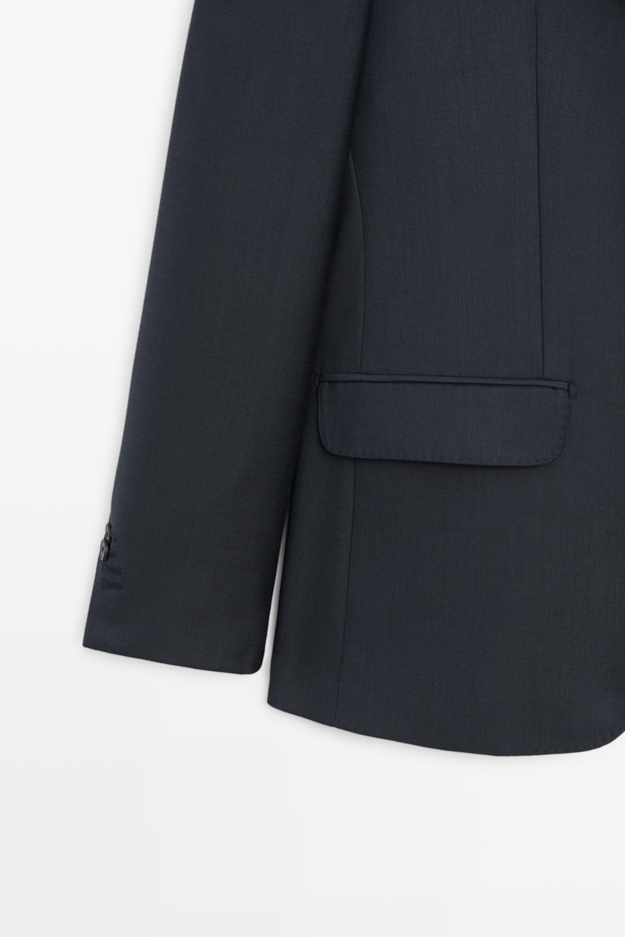 100% wool suit blazer — NAVY BLUE