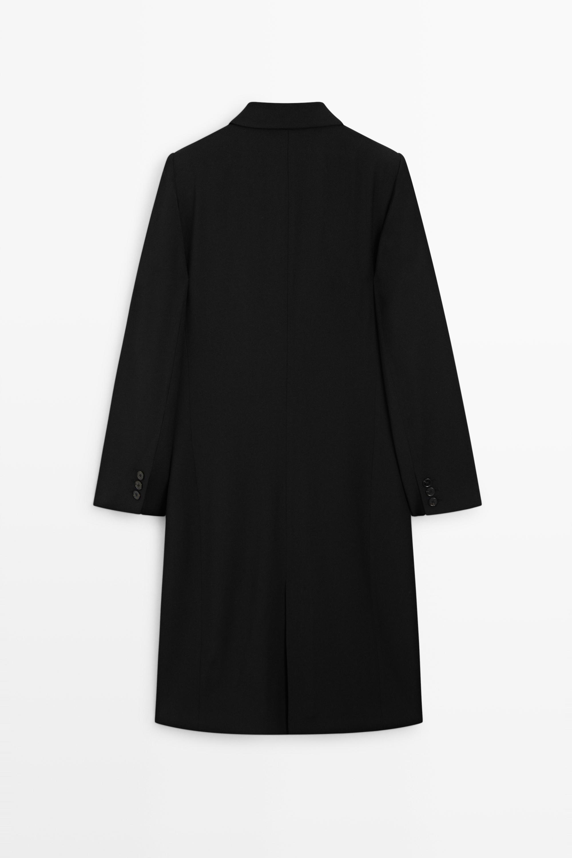 Wool blend coat — BLACK