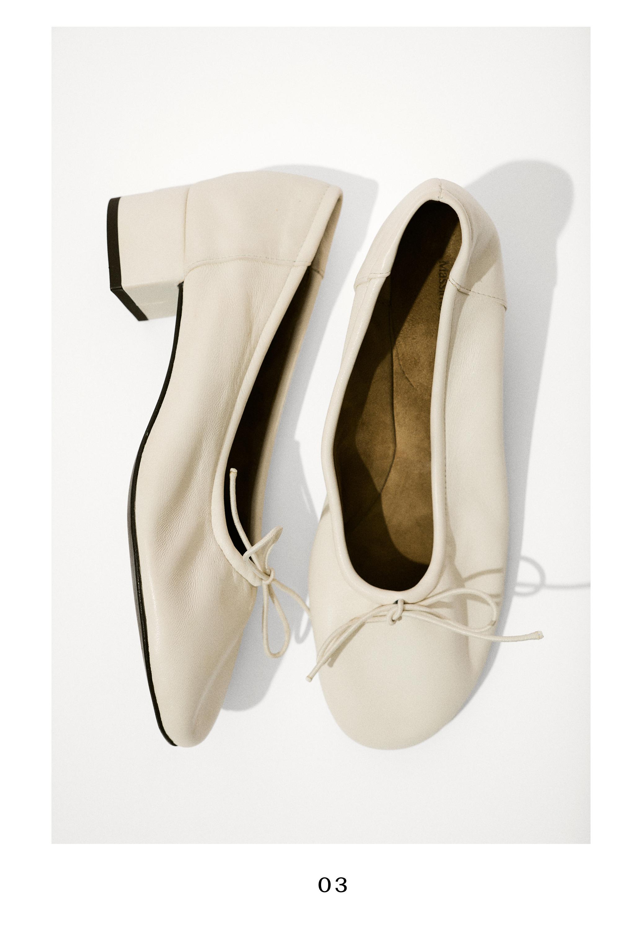 High-heel ballerinas — WHITE