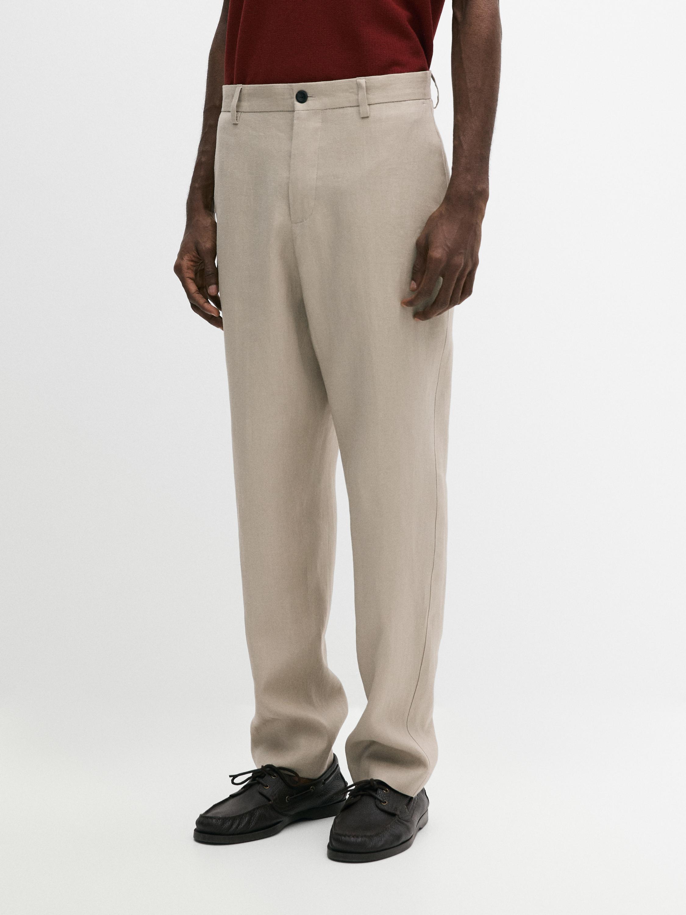 Linen suit trousers
