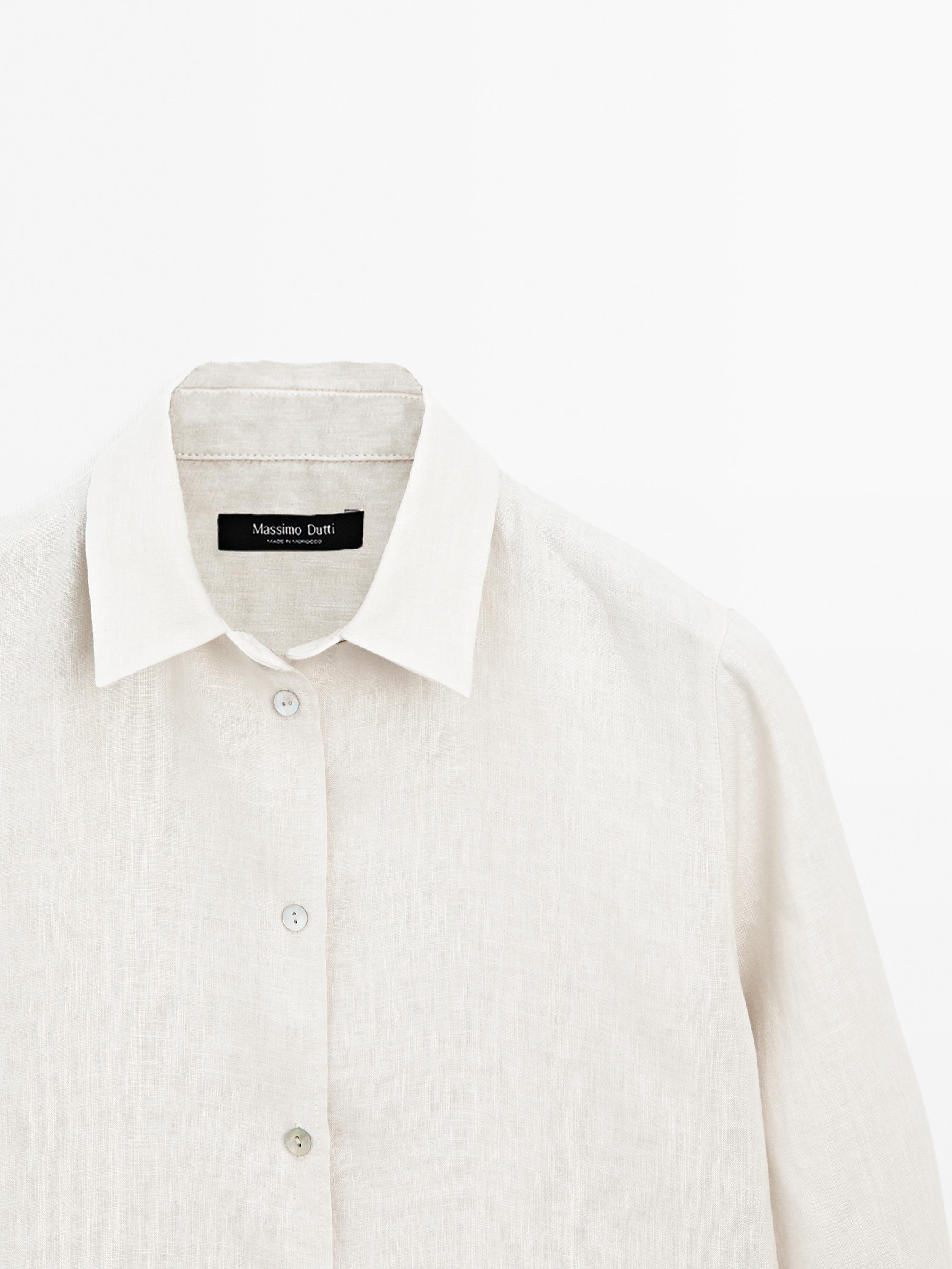 Flowing 100% linen shirt