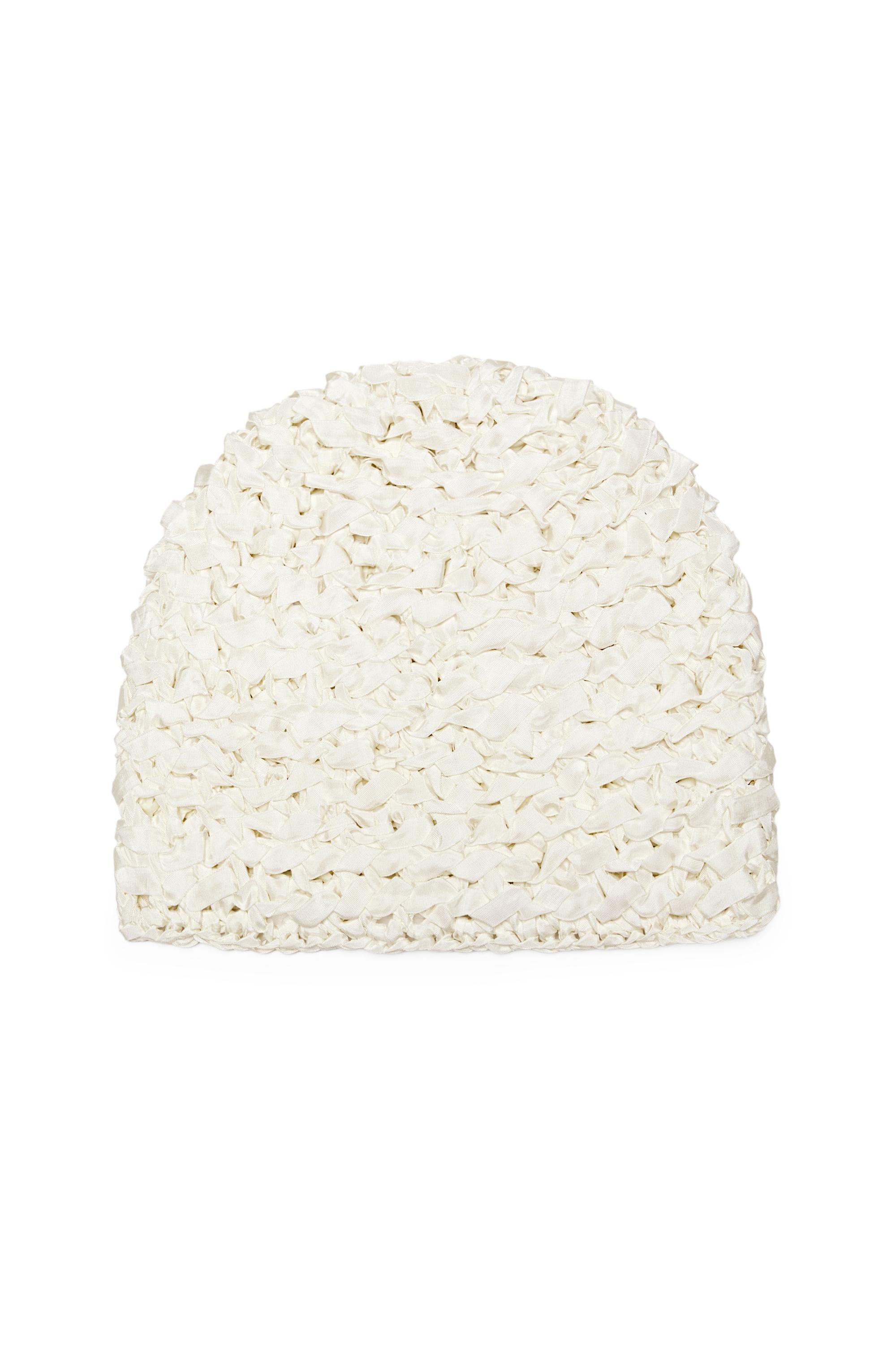 Textured Ribbon Beanie - STUDIO — Off white