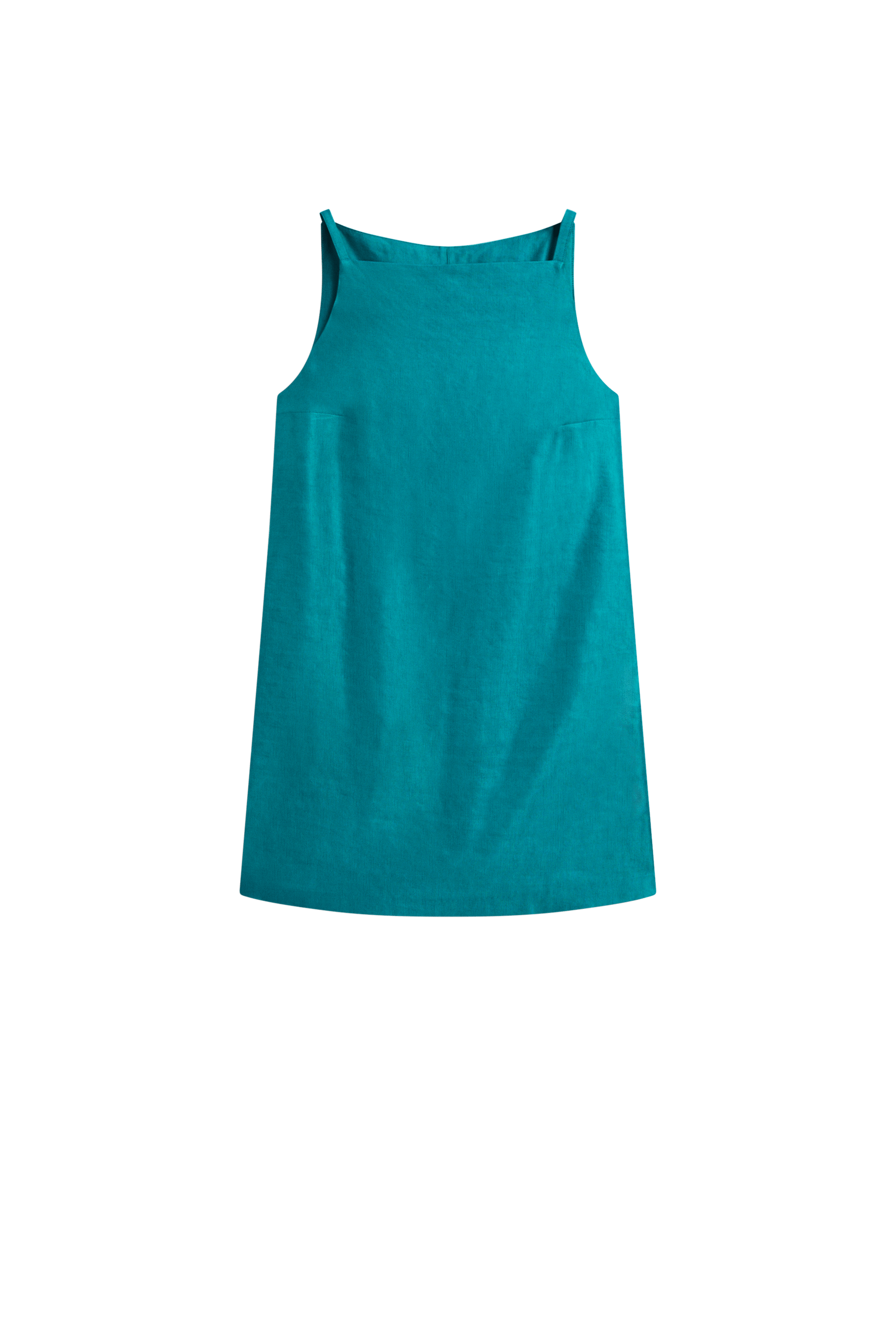 Massimo Dutti Keten karışımlı mini elbise görsel 2