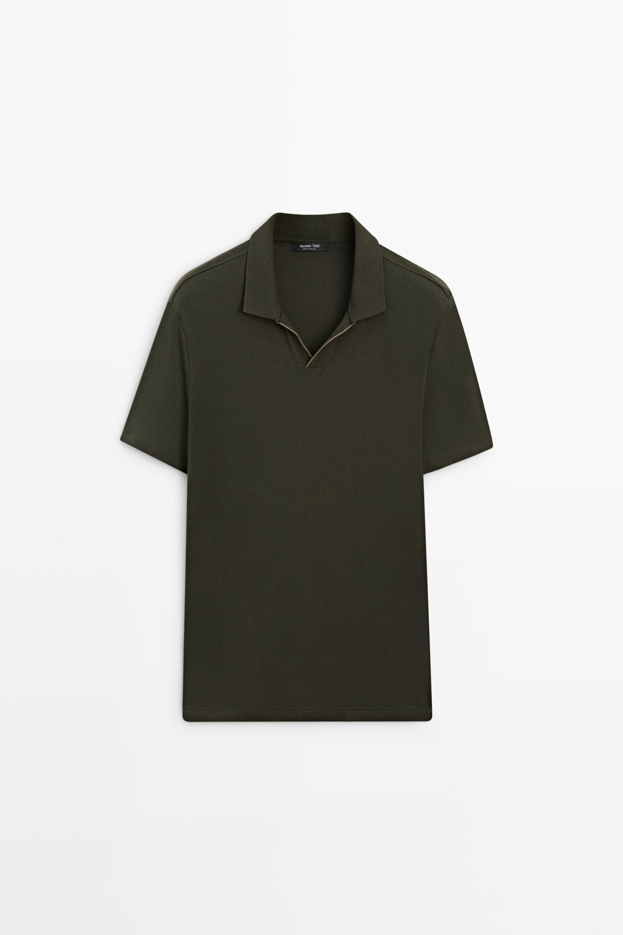 Polo coton mélangé à contraste