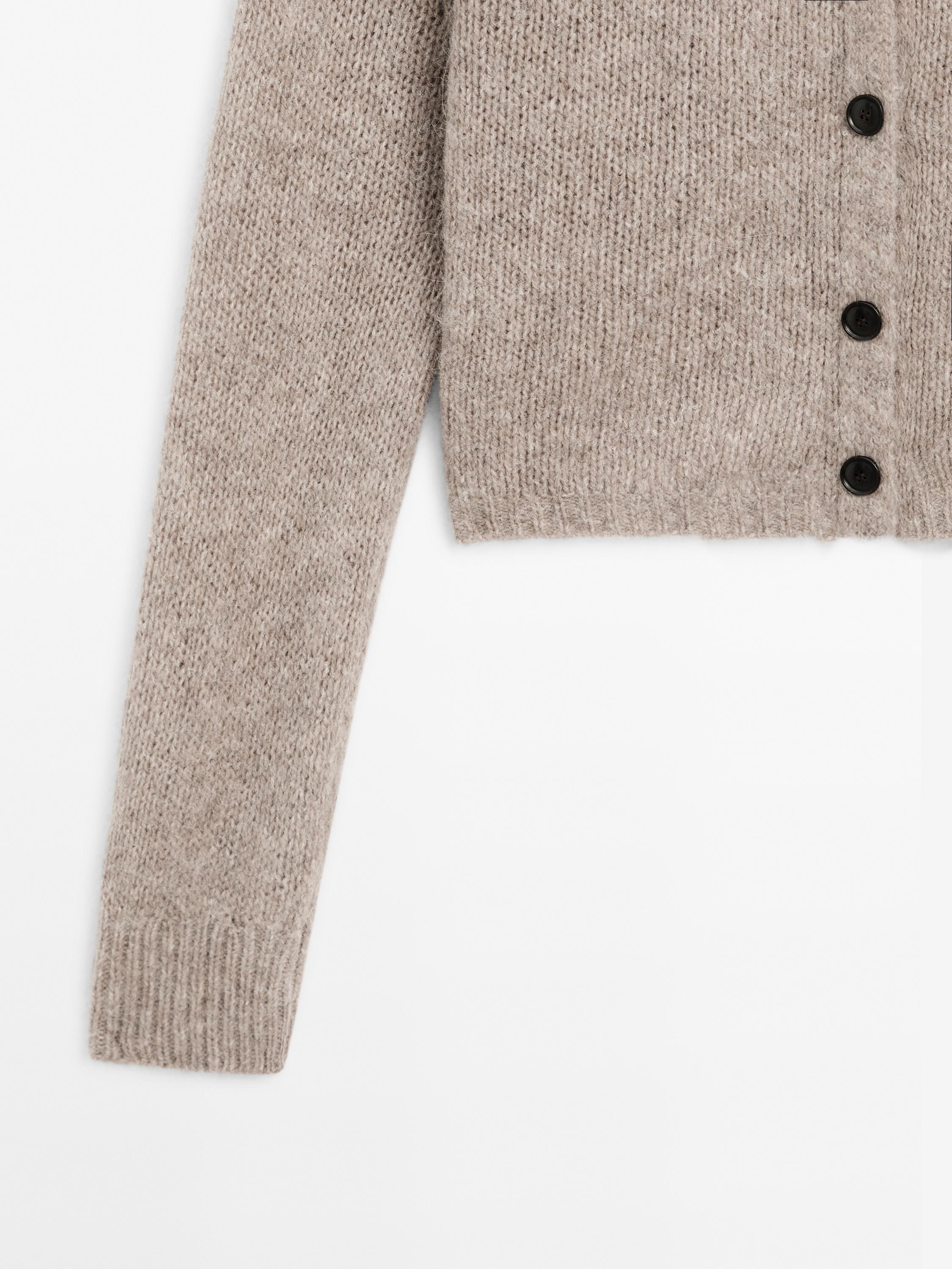 Flecked knit cardigan