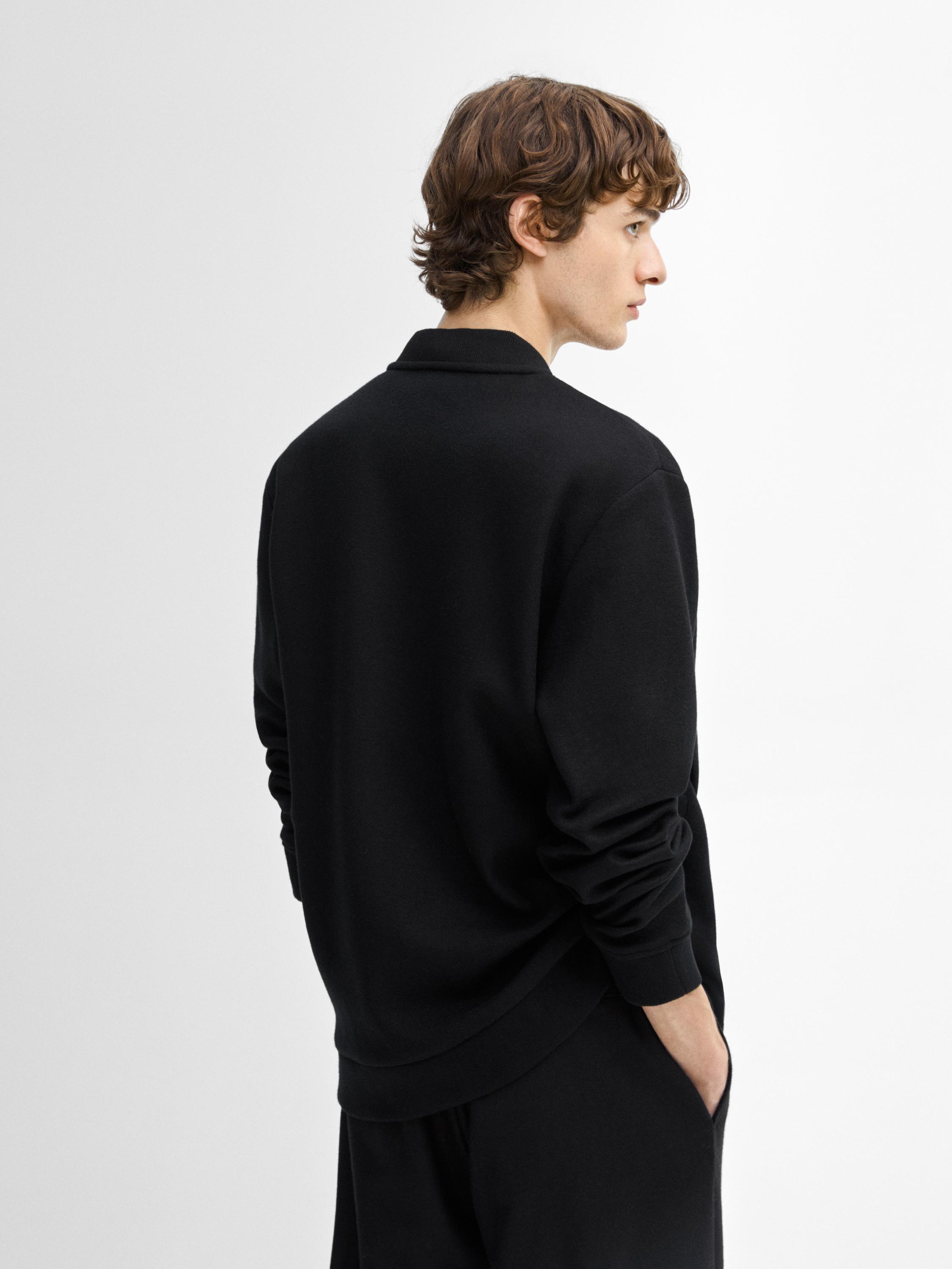 Double wool blend bomber jacket