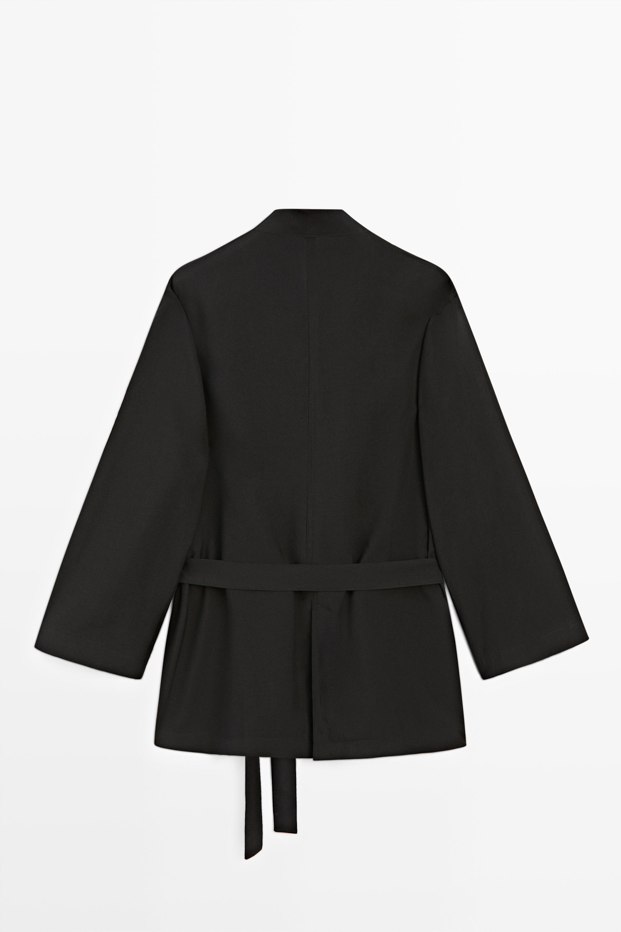 Flowing oversize blazer with belt detail - LIMITED EDITION — BLACK