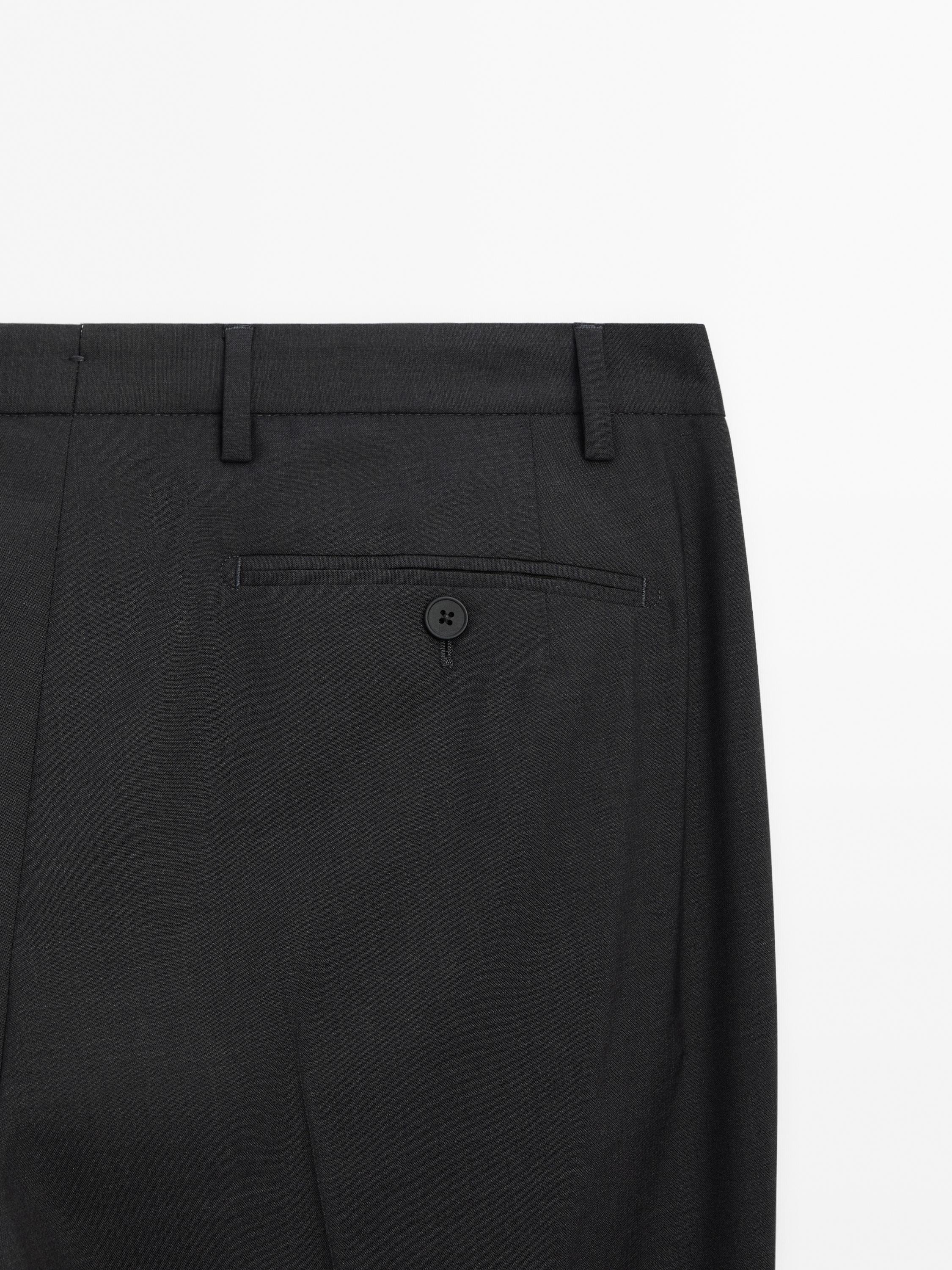 100% wool suit trousers