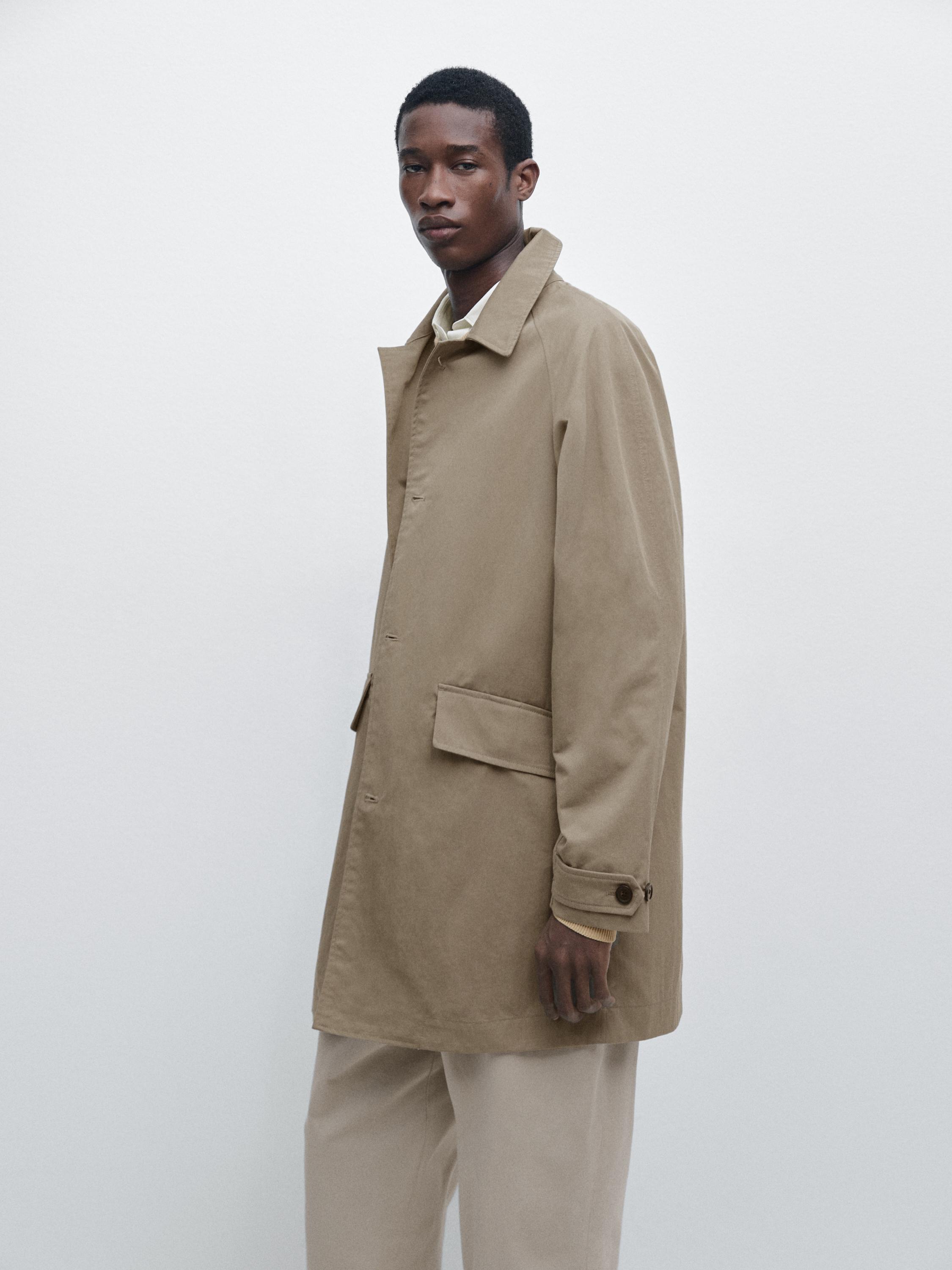Lightweight cotton blend trench coat