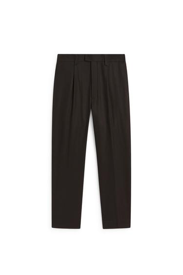 Wool blend darted suit pants - LIMITED EDITION — BROWN 5