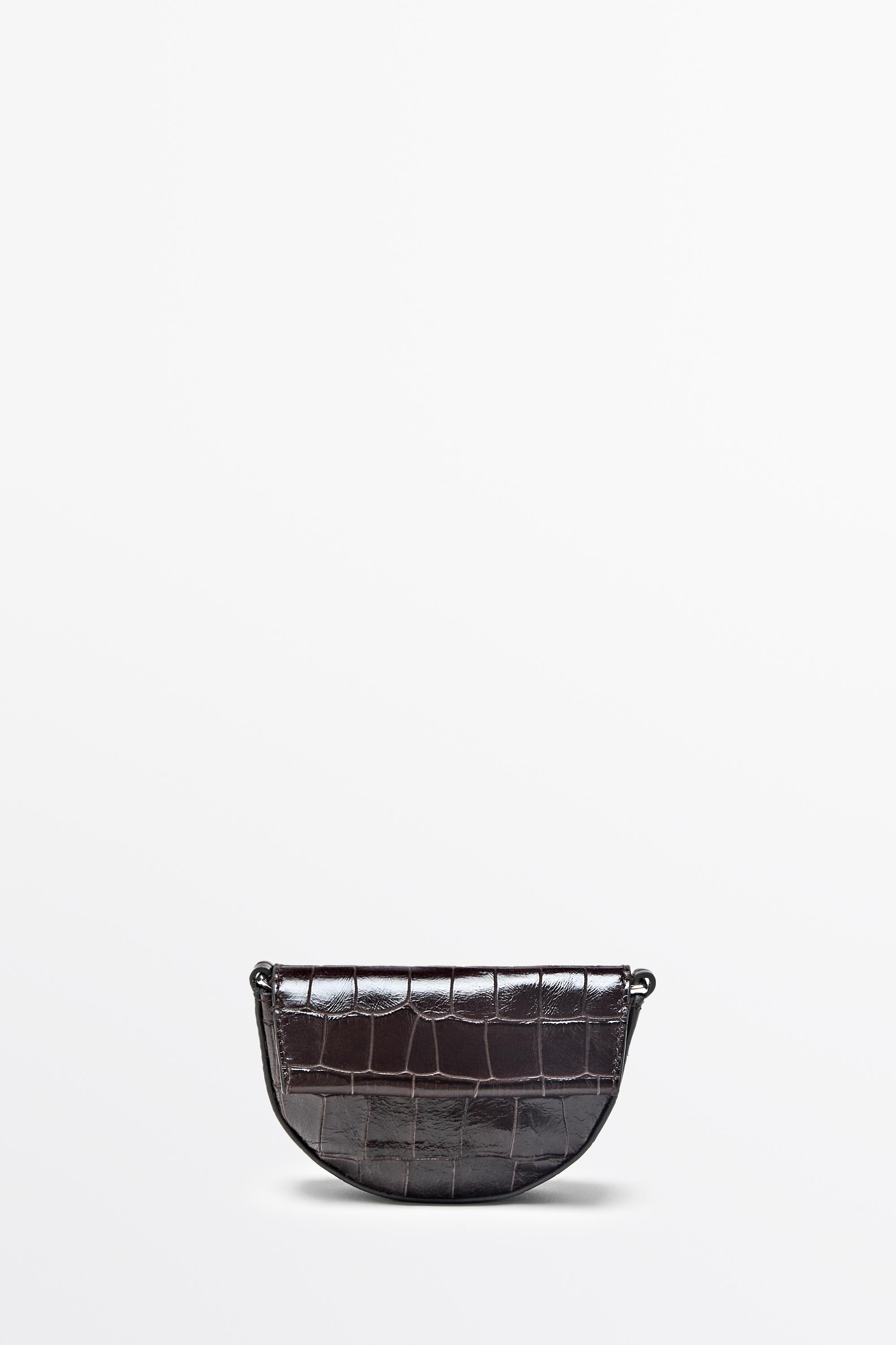 Croco-effect leather mini bag by Massimo Dutti