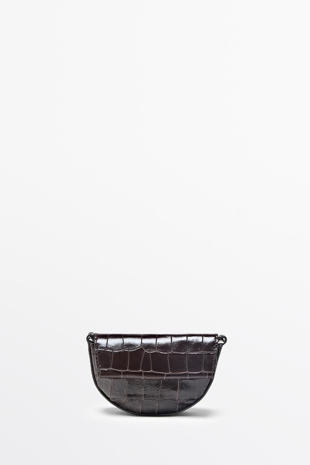 Croco-effect leather mini bag